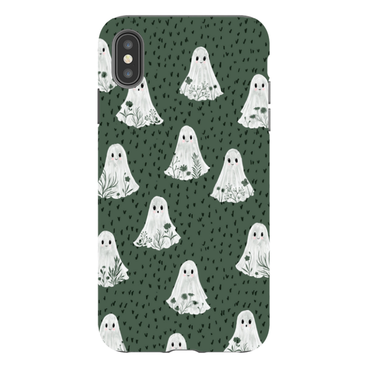 iPhone Tough Case - Floral Ghosts - Pine By Katherine Quinn