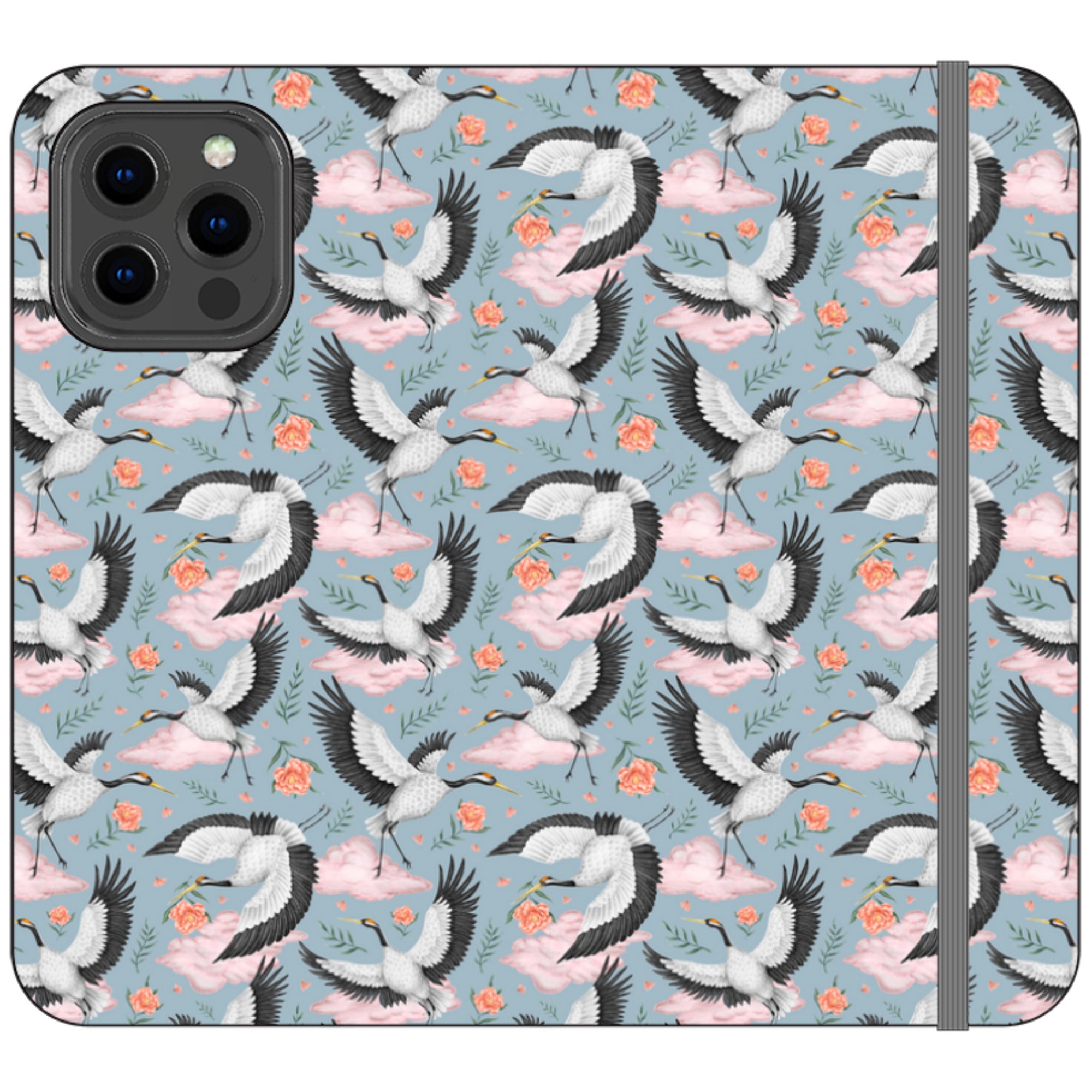 Flight of the Cranes Wallet Case By Catherine Rowe