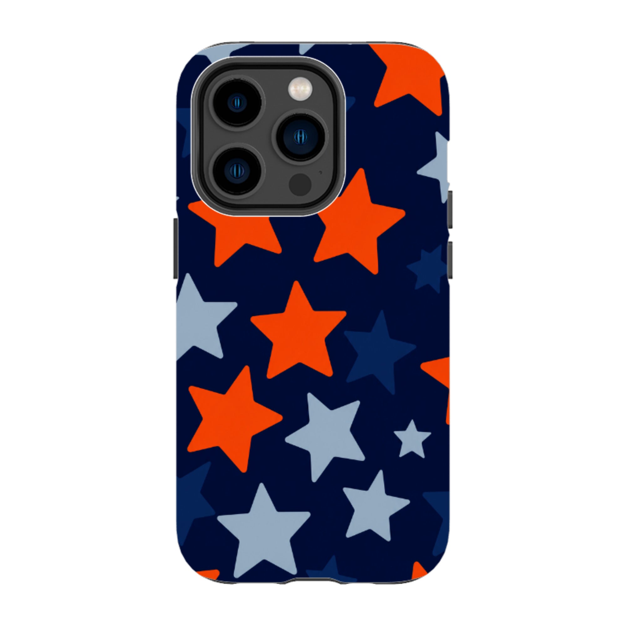 iPhone Tough Case - Navy Blue & Orange Star