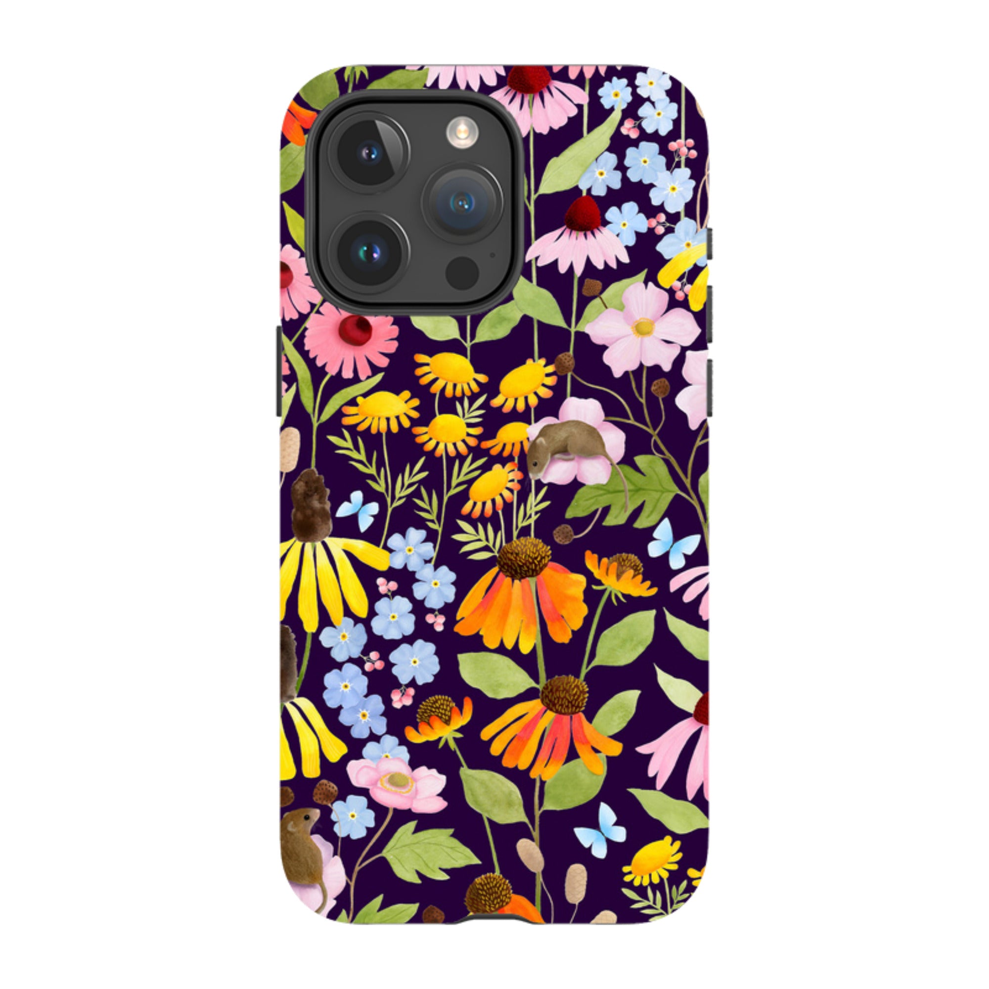 iPhone MagSafe Tough Case -  Mice and Wild Flowers By Bex Parkin