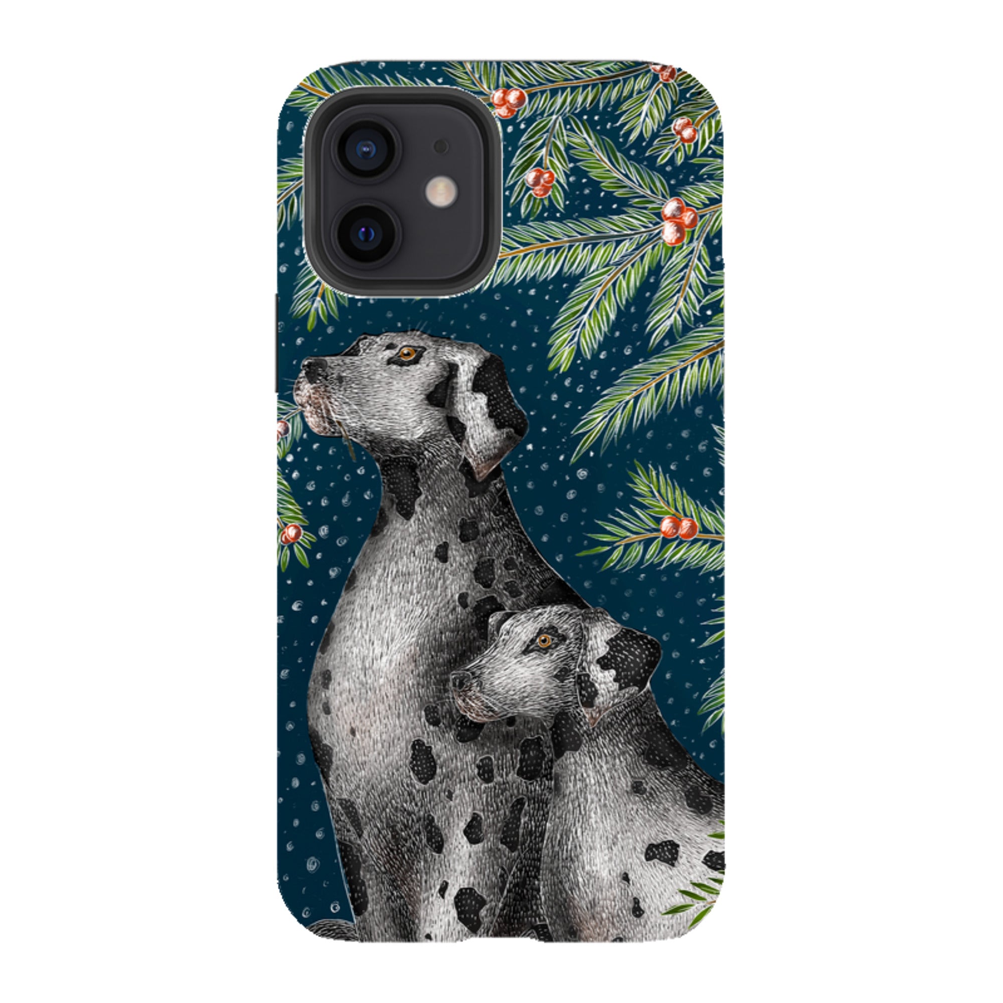 iPhone Tough Case - Christmas Dalmatians By Catherine Rowe