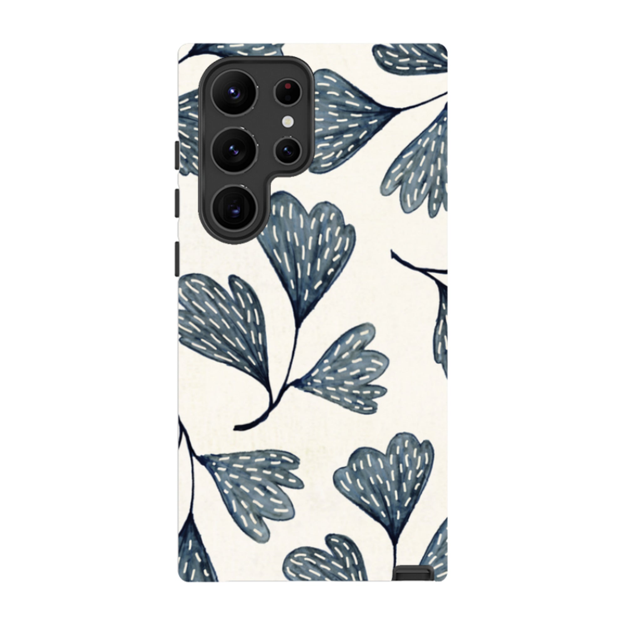 Samsung Tough Case - Indigo Leaves By Katherine Quinn