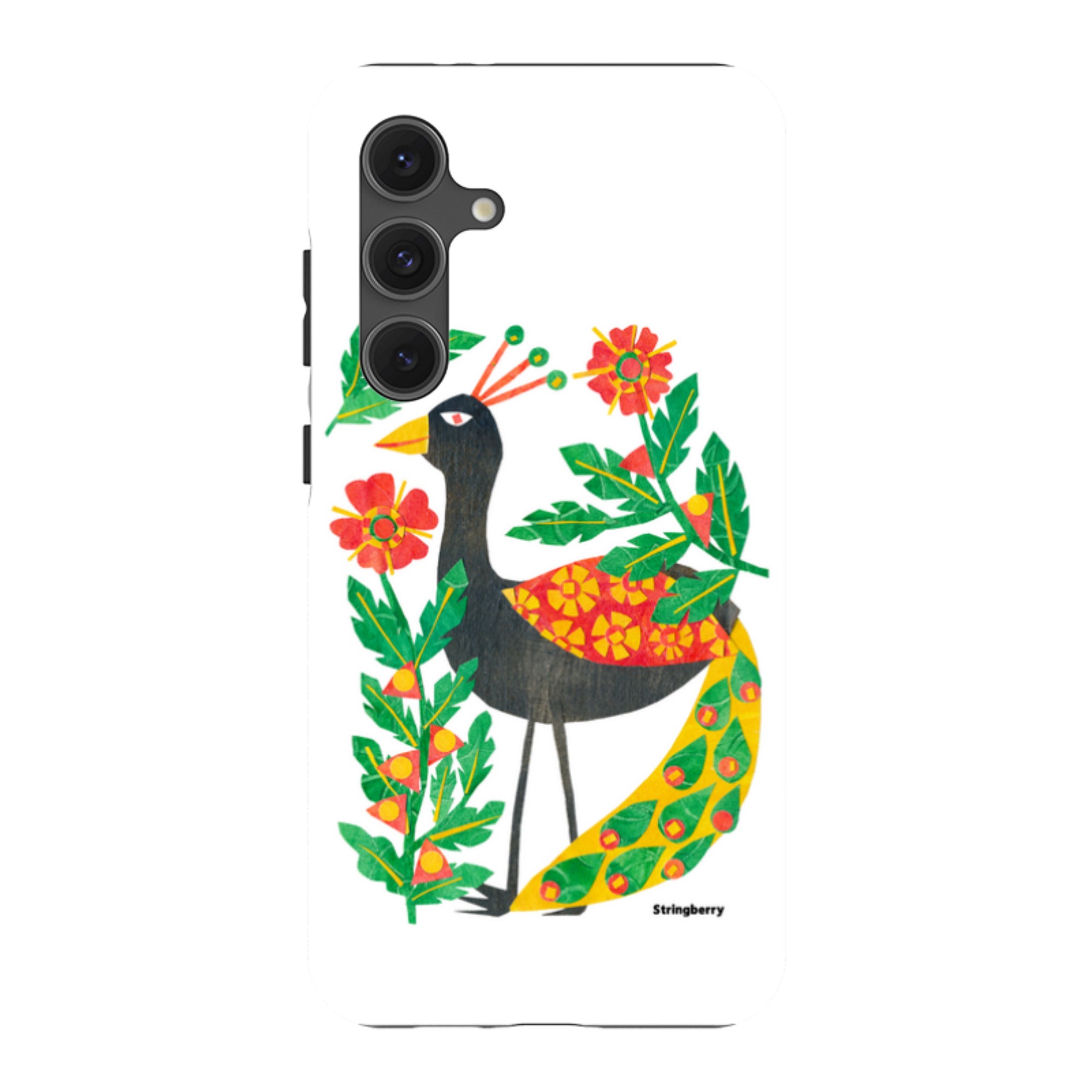 Samsung Tough Case - Folk Floral Peahen By Tracey English