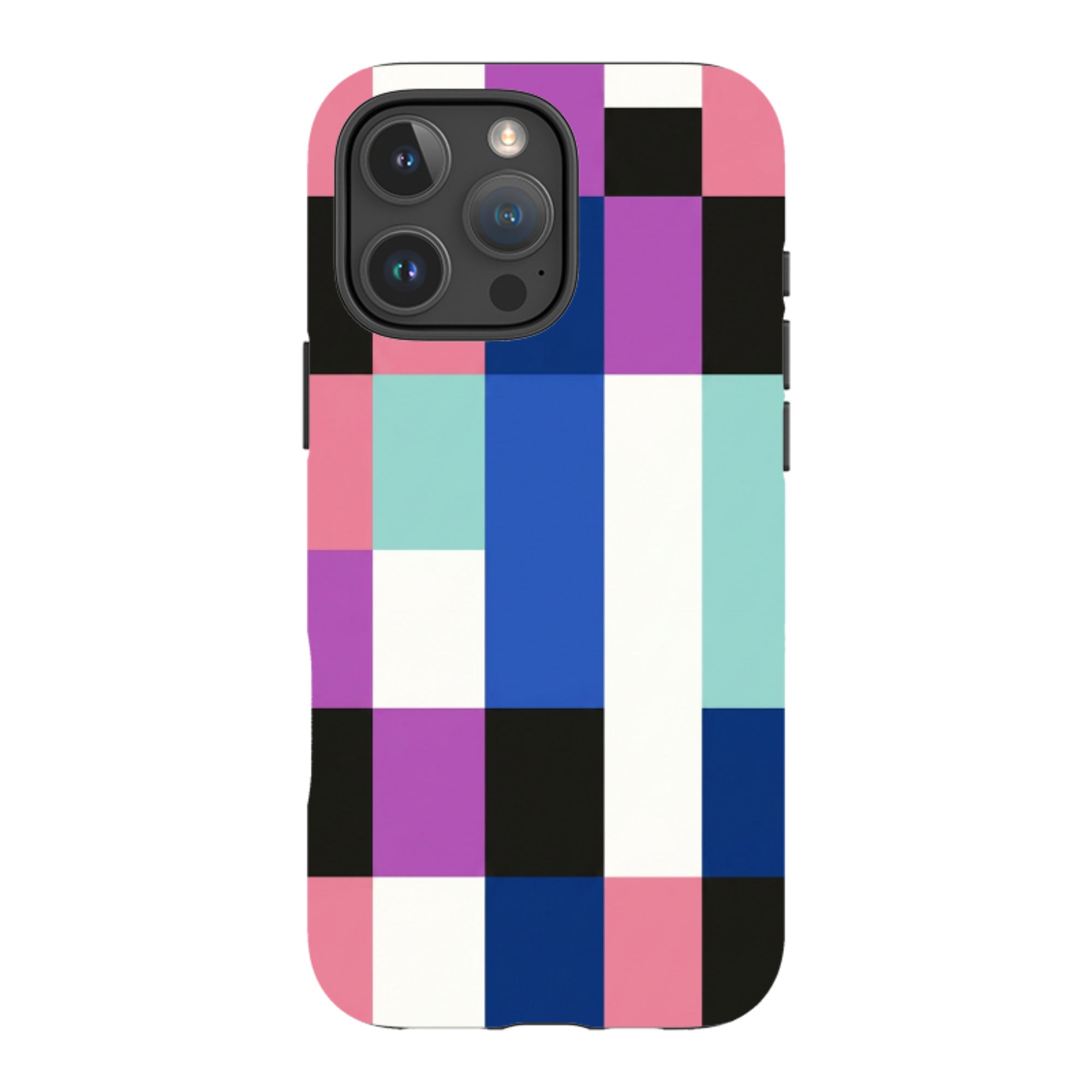 iPhone Tough Case - Pastel Cyberpunk Checkerboard