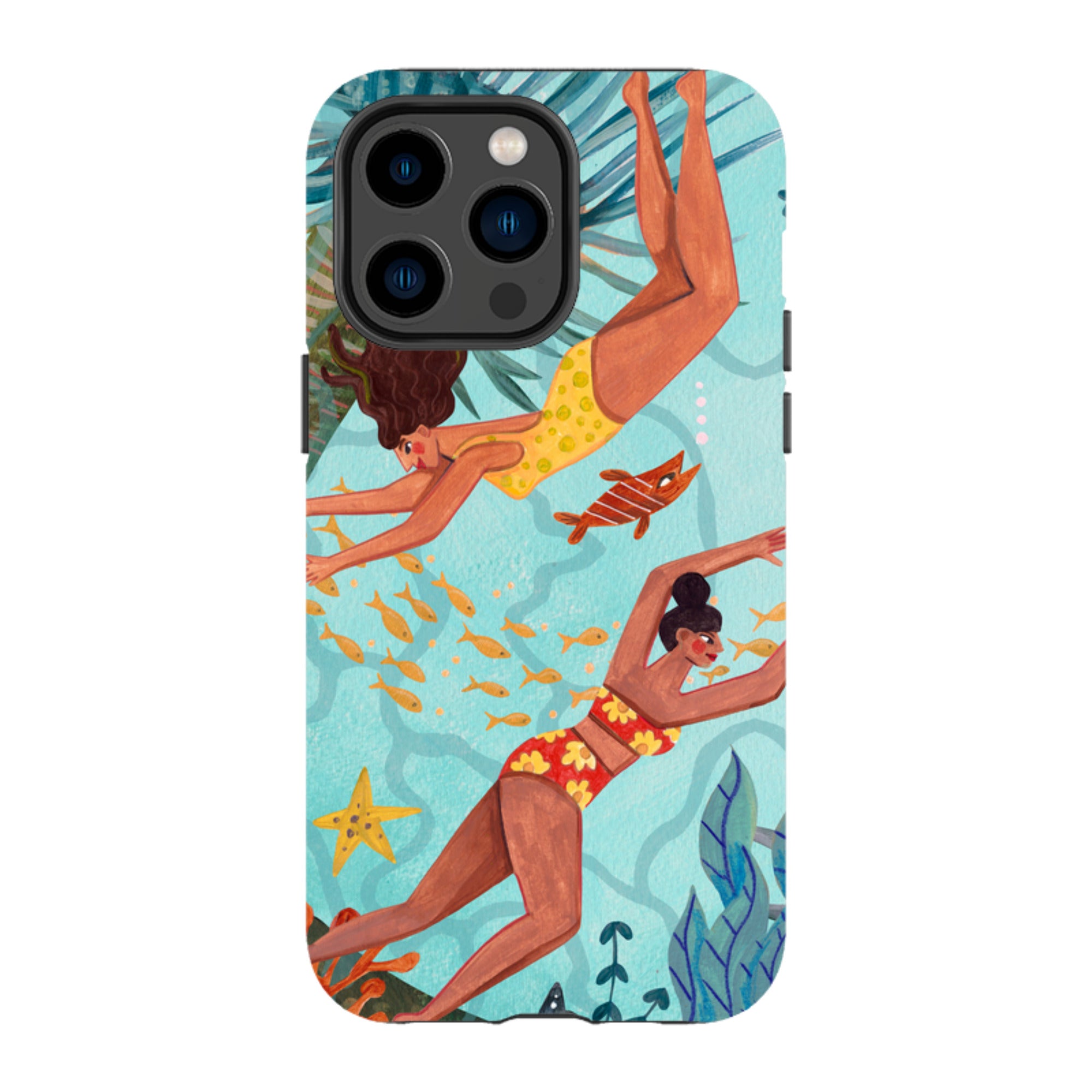 iPhone Tough Case - Swimming By Caroline Bonne Muller