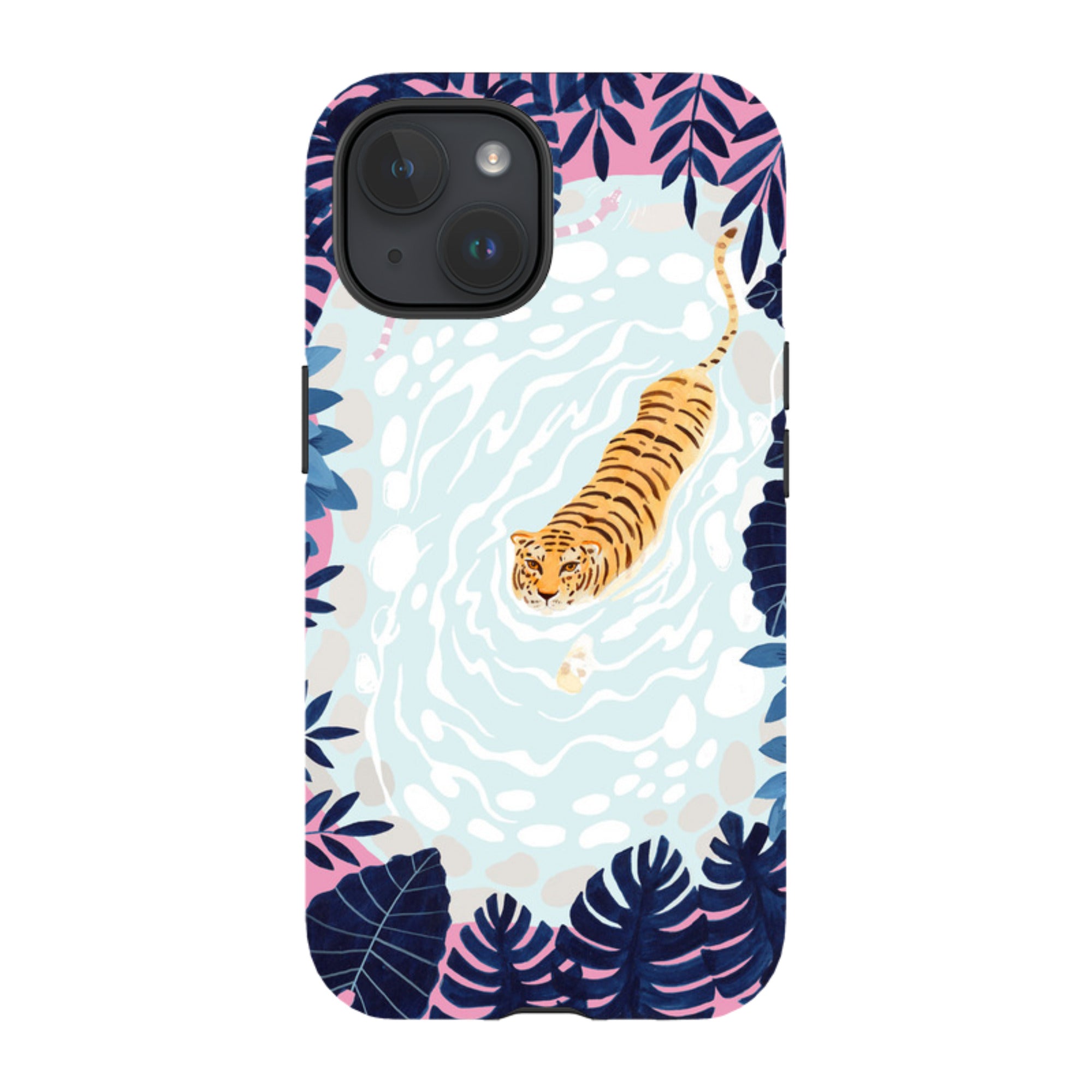 iPhone MagSafe Tough Case - Swimming Tiger By Bex Parkin