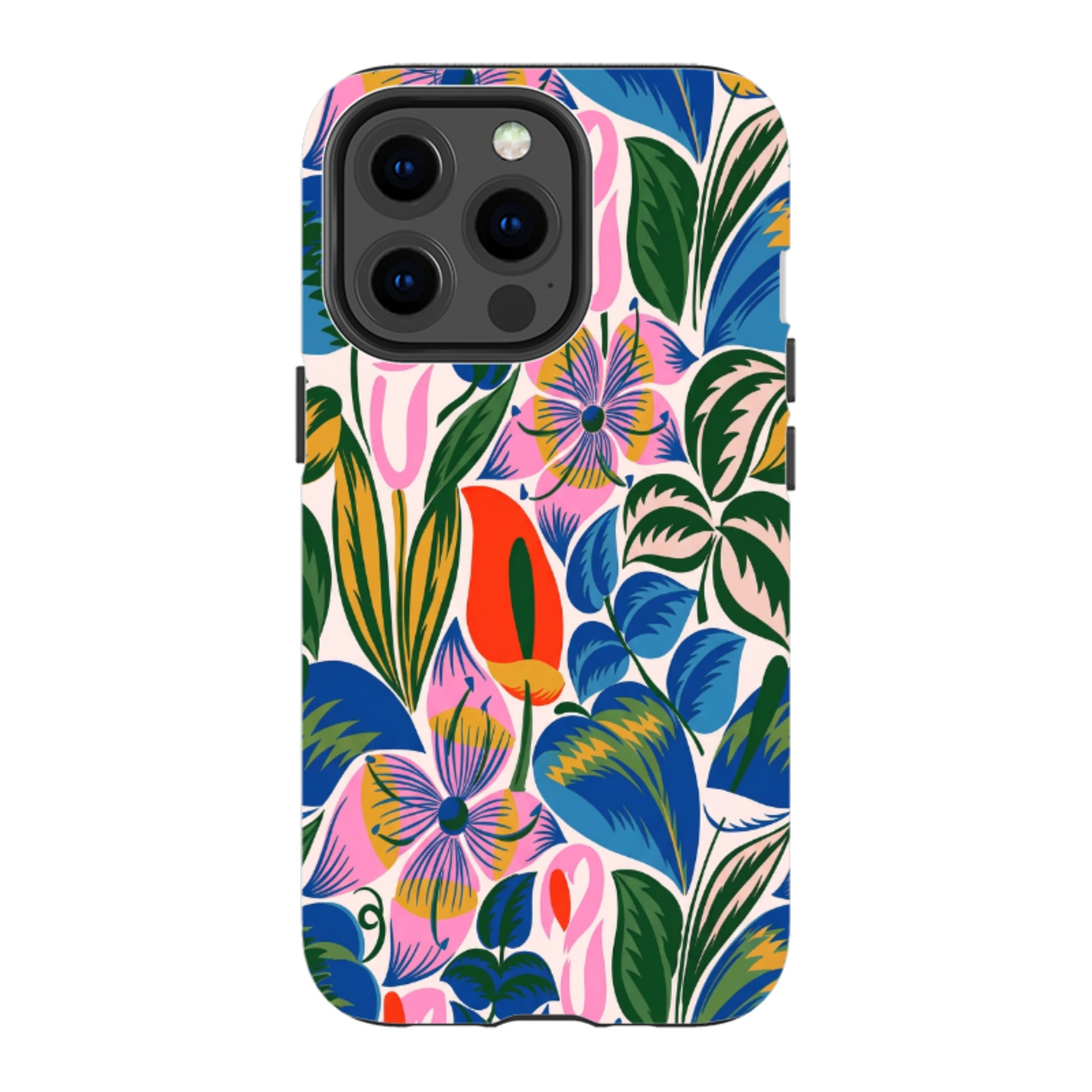 iPhone Tough Case - Retro Tropical Floral