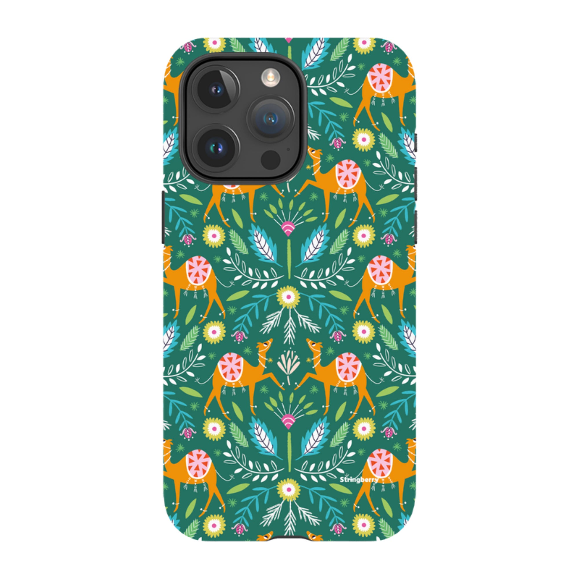iPhone Tough Case - Camel Damask By Ali Brookes