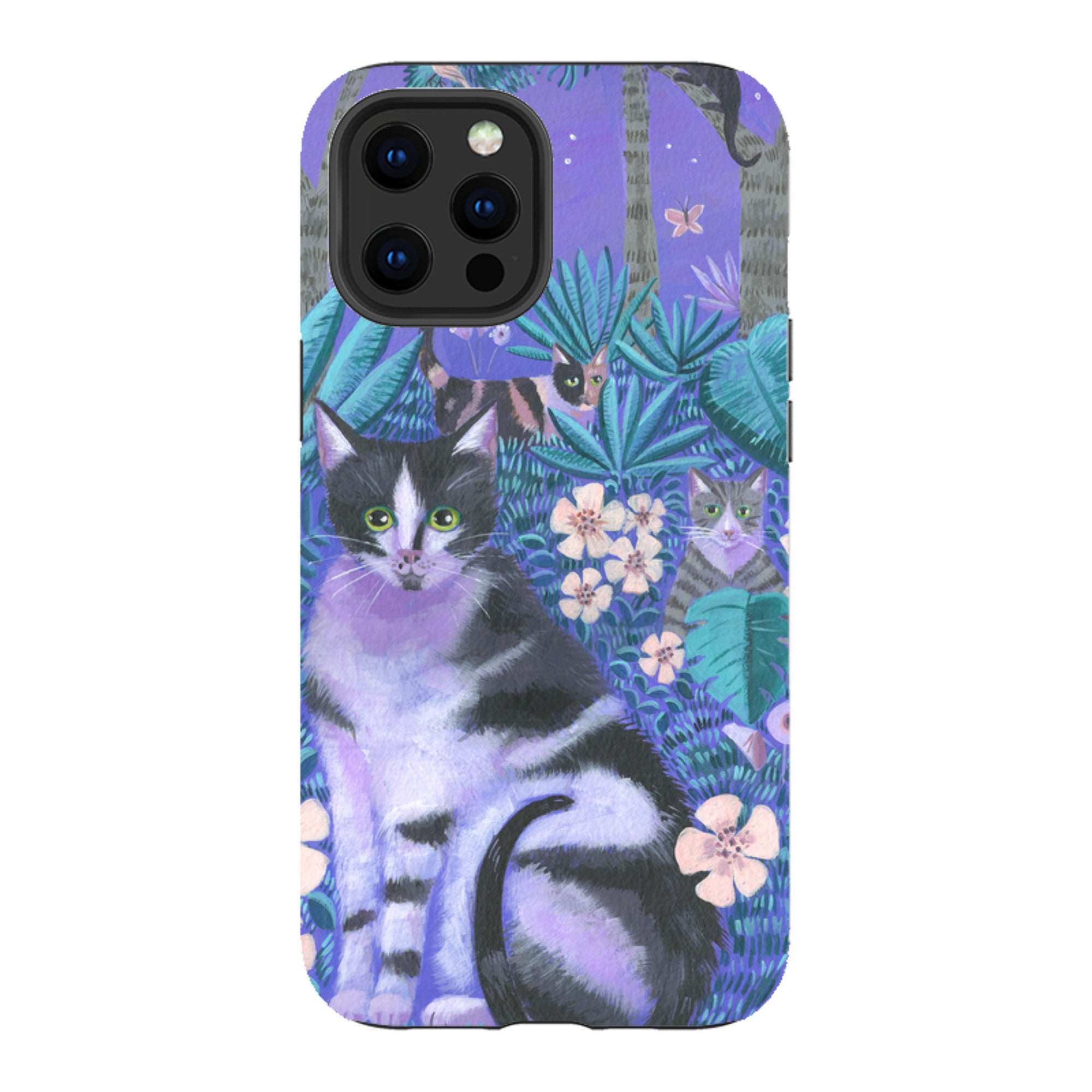 iPhone Tough Case - Night Cats 2 By Mary Stubberfield