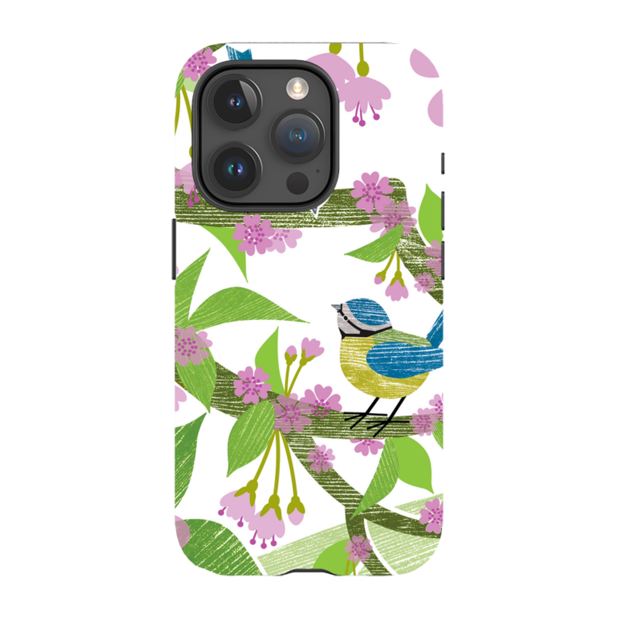 iPhone MagSafe Tough Case - Blue Tits and Blossom By Liane Payne