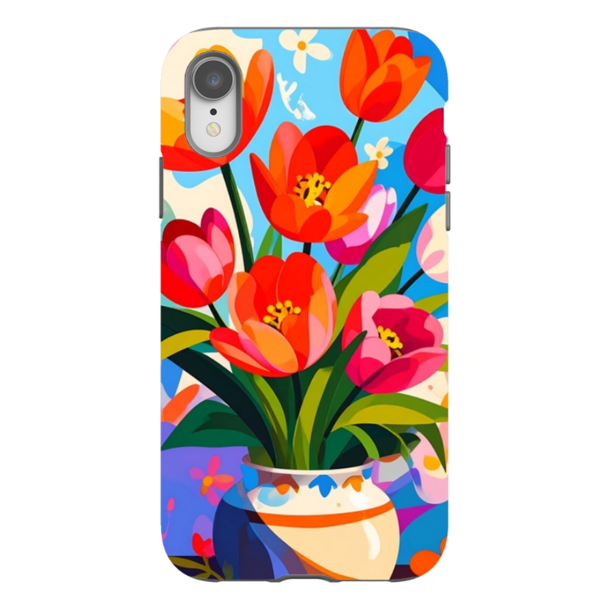 iPhone Tough Case - Tulip Pot Floral