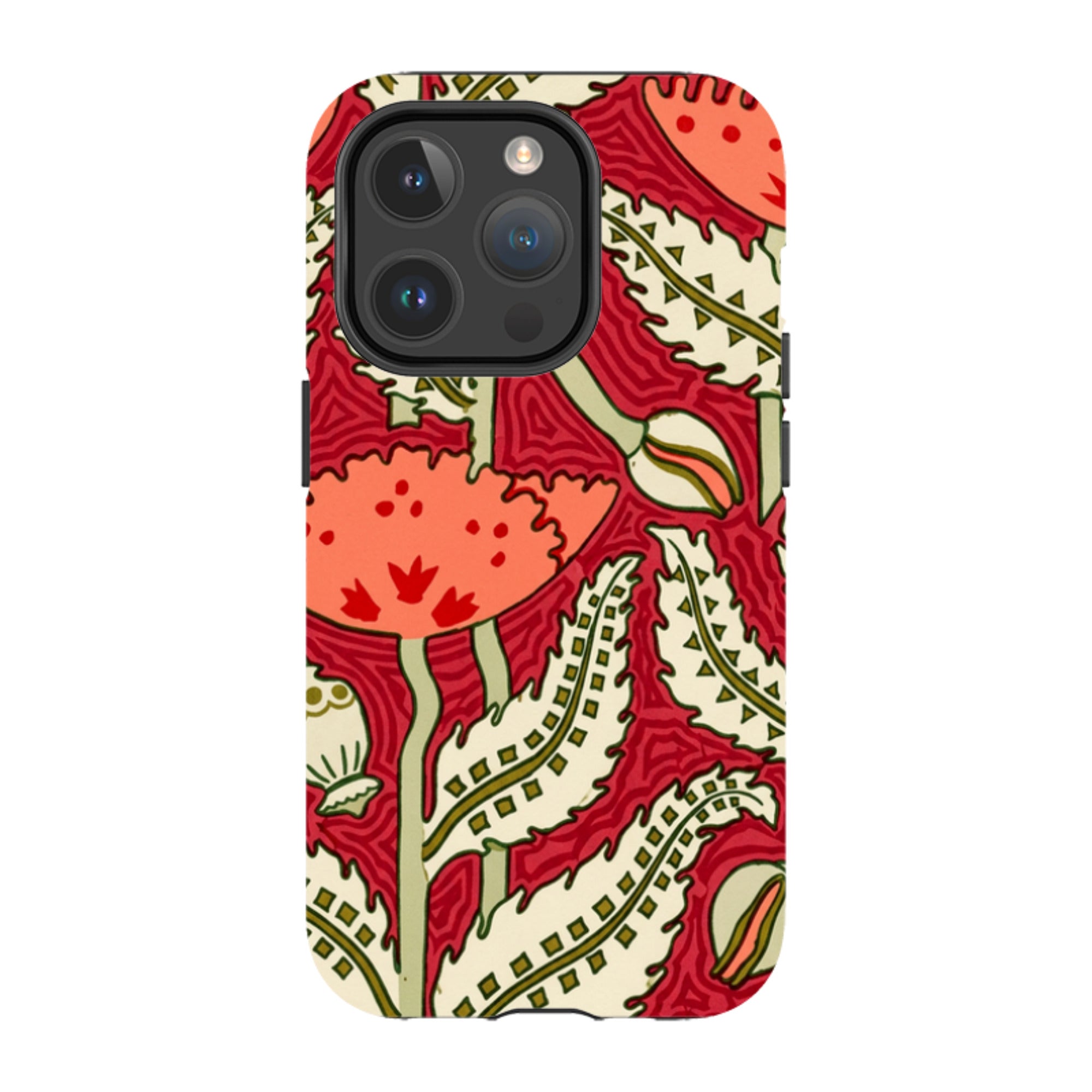 iPhone MagSafe Tough Case - William Morris Red Floral