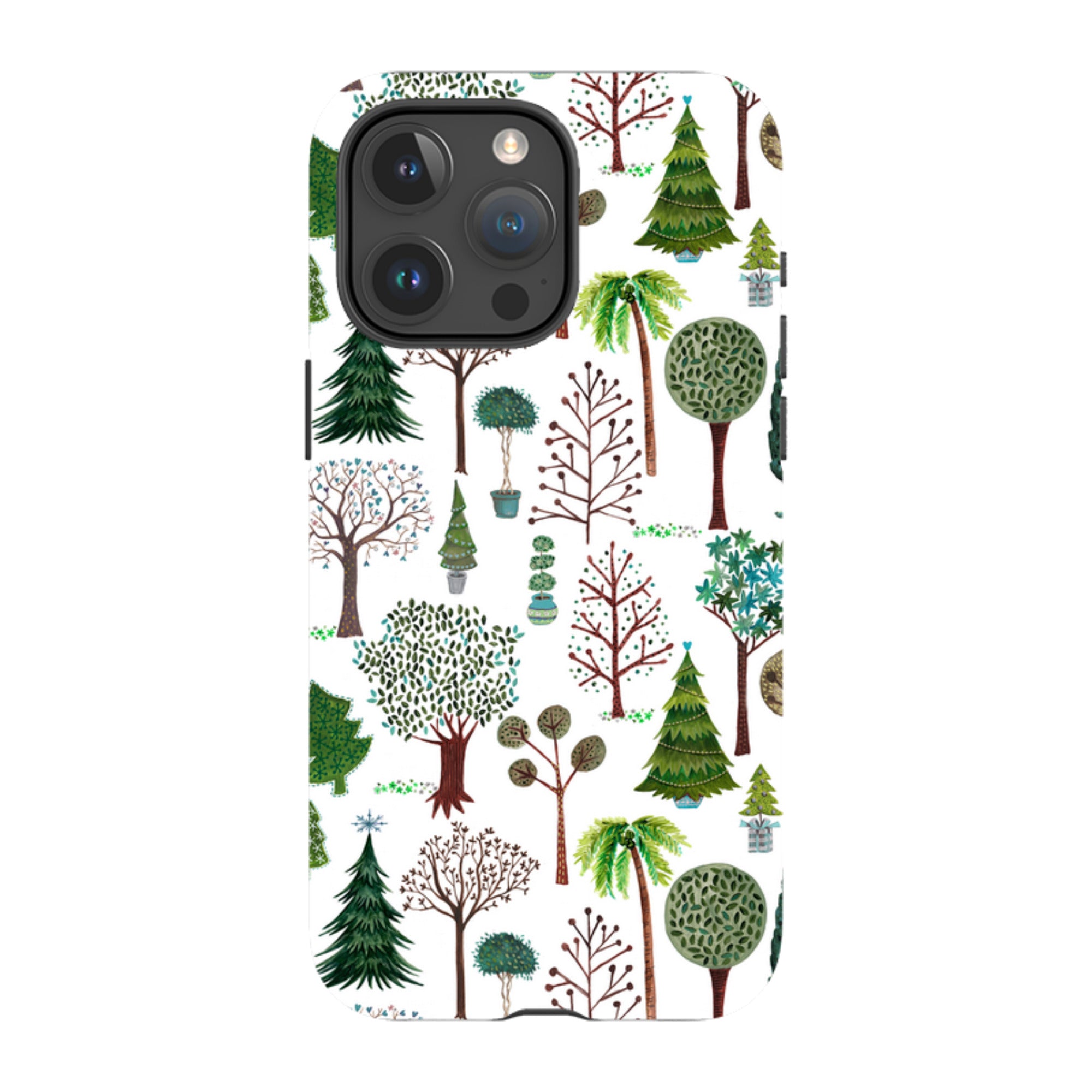 iPhone Tough Case - Xmas Trees By Caroline Bonne Muller