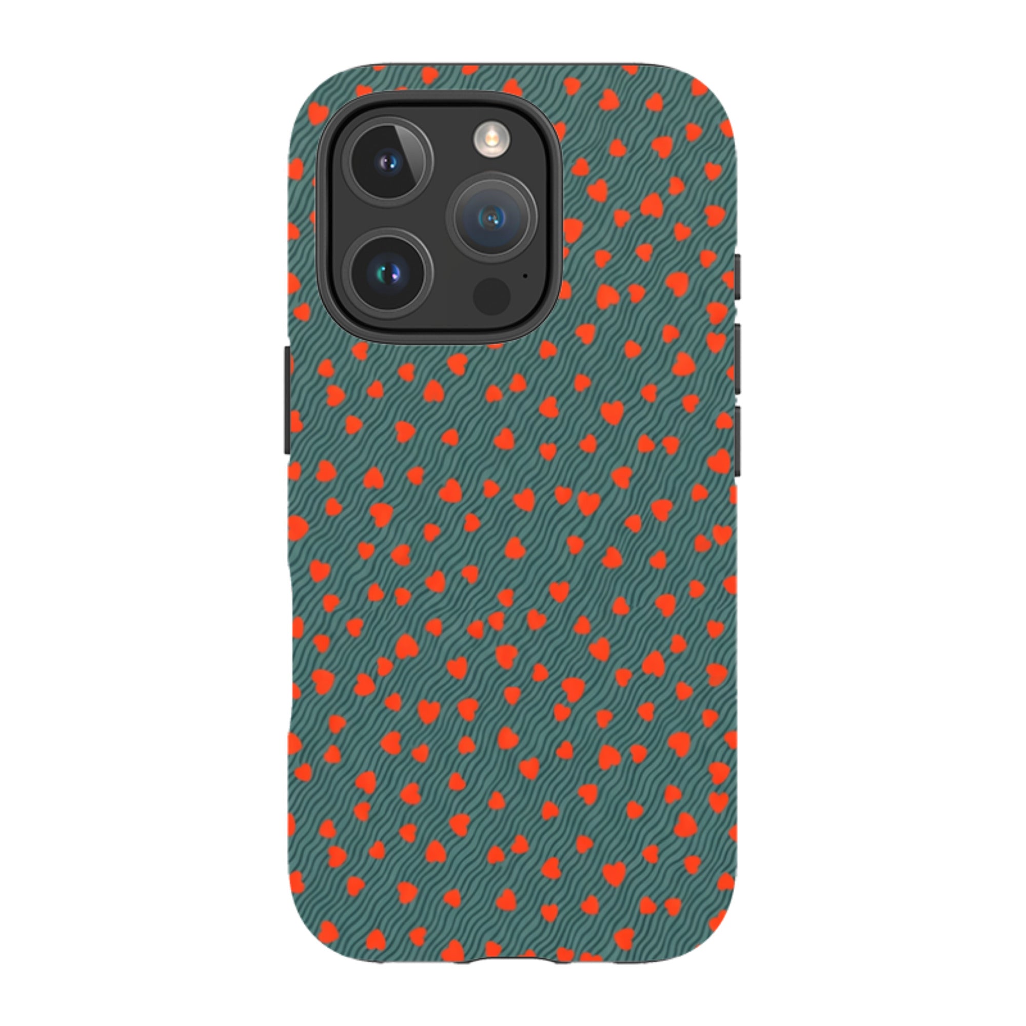 iPhone Tough Case - Red Hearts