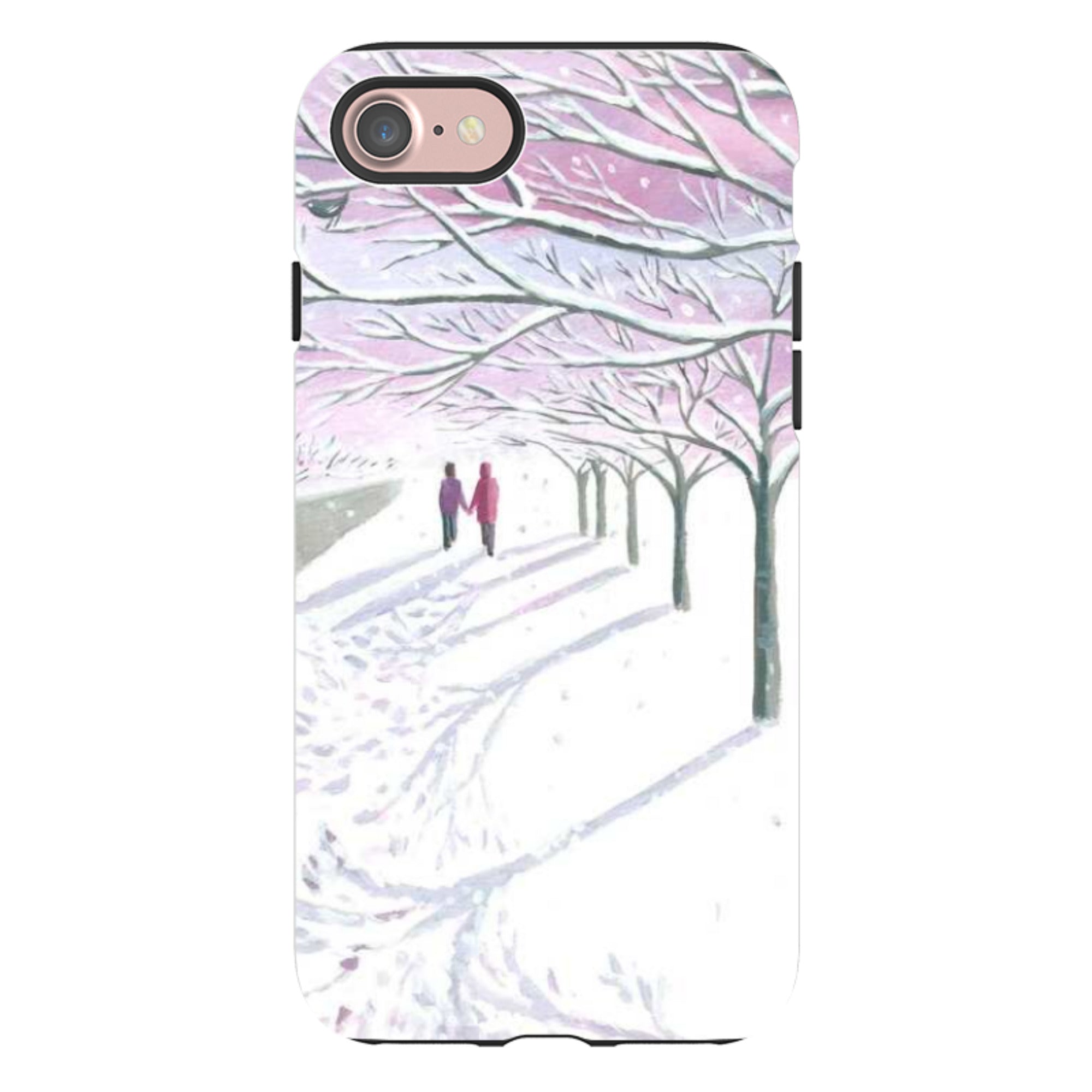 iPhone Tough Case - Snowy Park By Mary Stubberfield