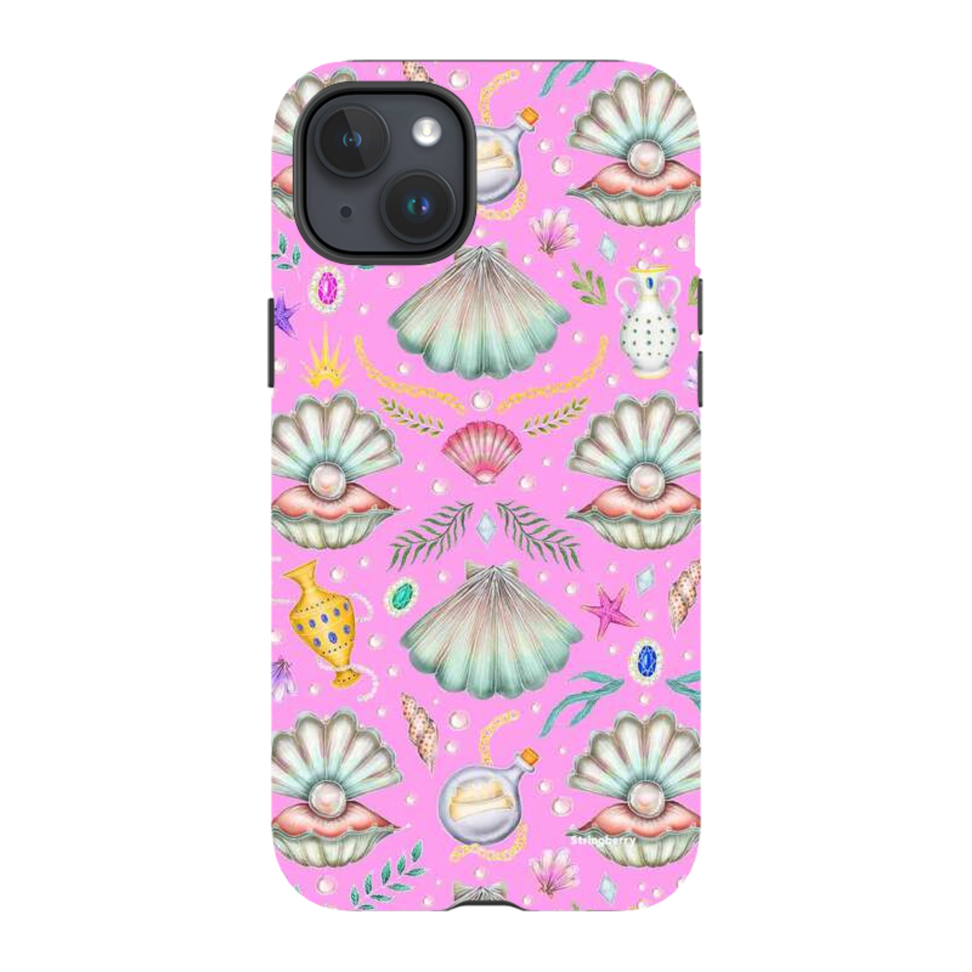 iPhone MagSafe Tough Case - Pearls Fantasy Candy Pink By Catherine Rowe