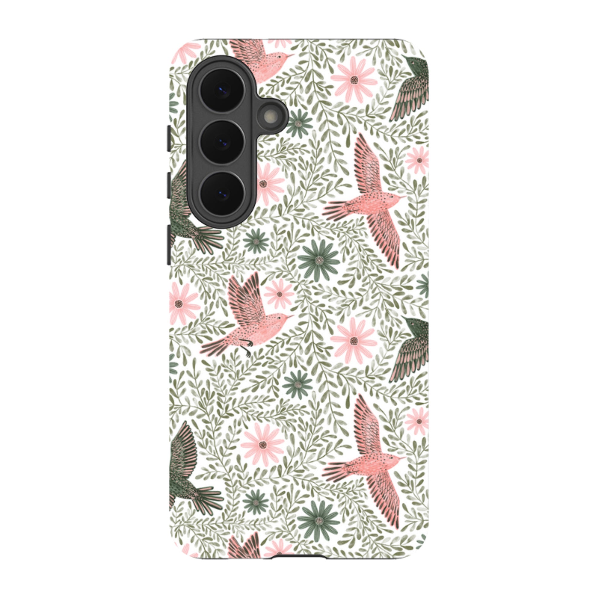 Samsung Tough Case - Bird Pattern Green By Lee Foster Wilson