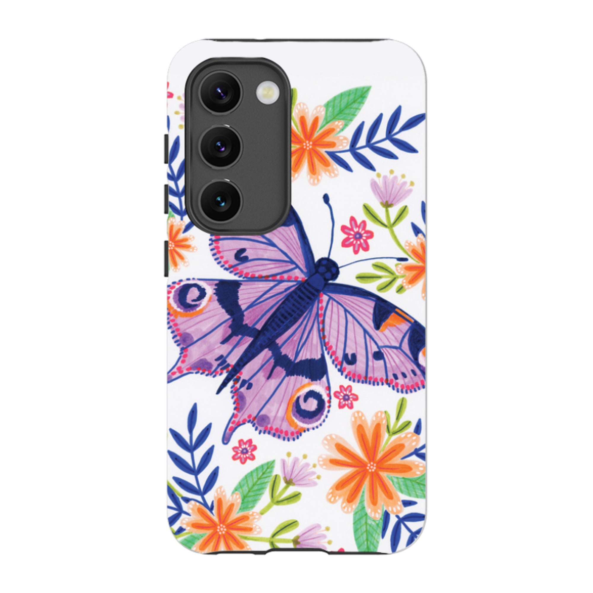 Samsung Tough Case - Floral Lilac Butterfly By Lee Foster Wilson