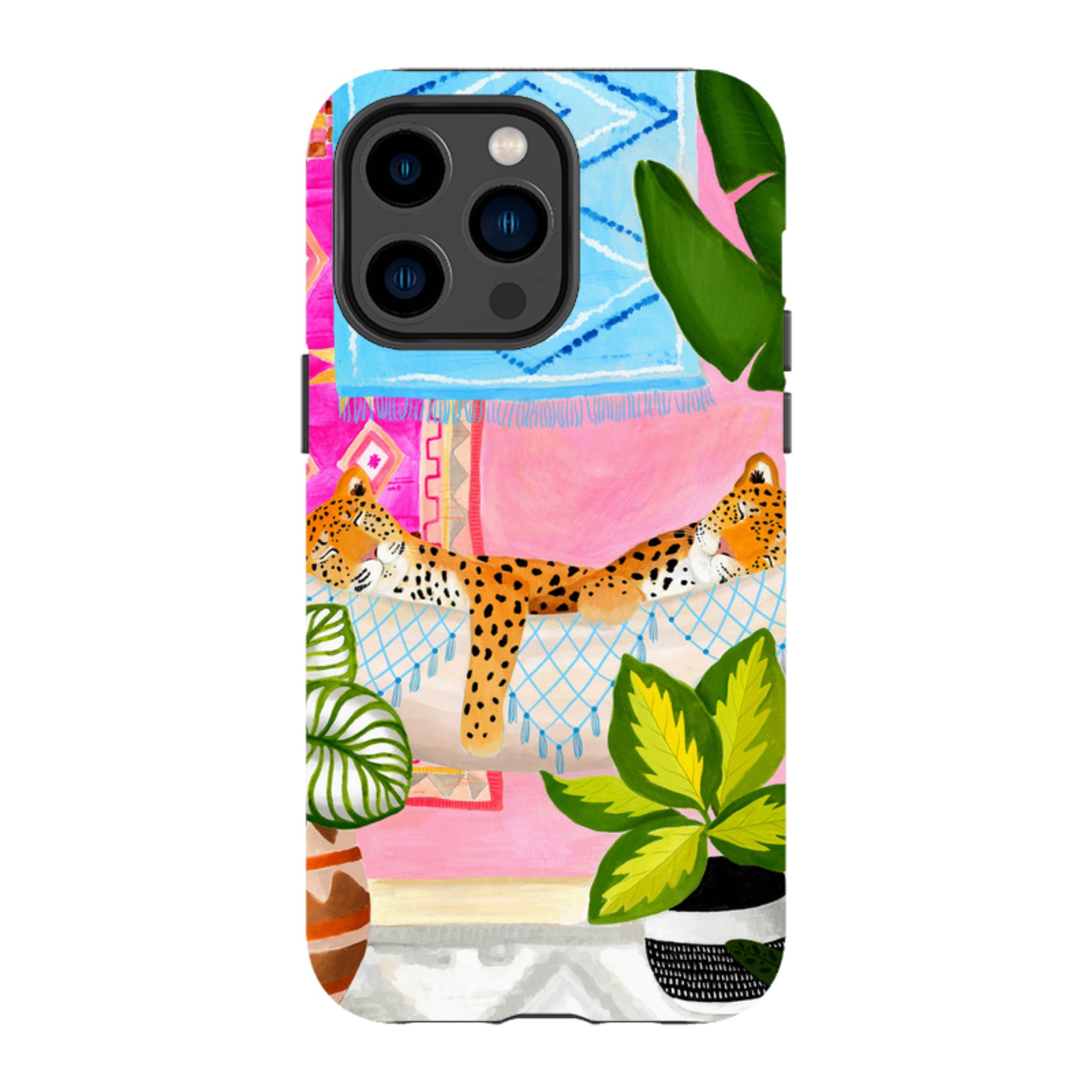 iPhone MagSafe Tough Case - Leopards in Hammock By Bex Parkin
