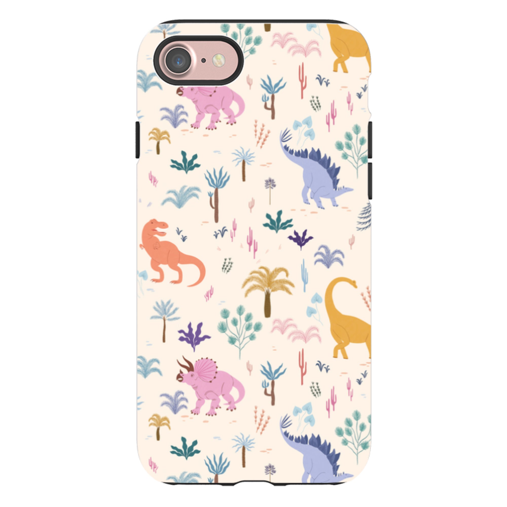 iPhone Tough Case - Dinosaur Pattern Light By Meghann Rader