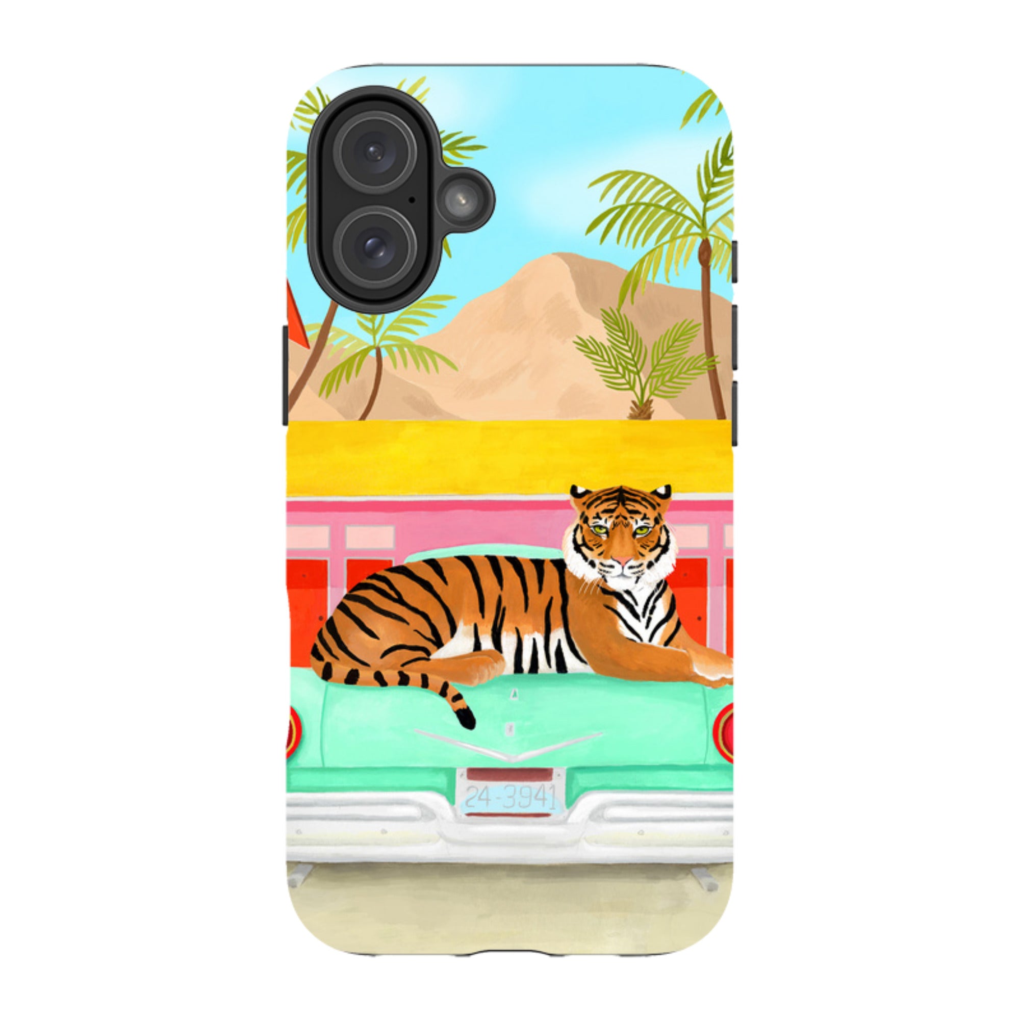 iPhone MagSafe Tough Case - Palm Motel Tiger By Bex Parkin