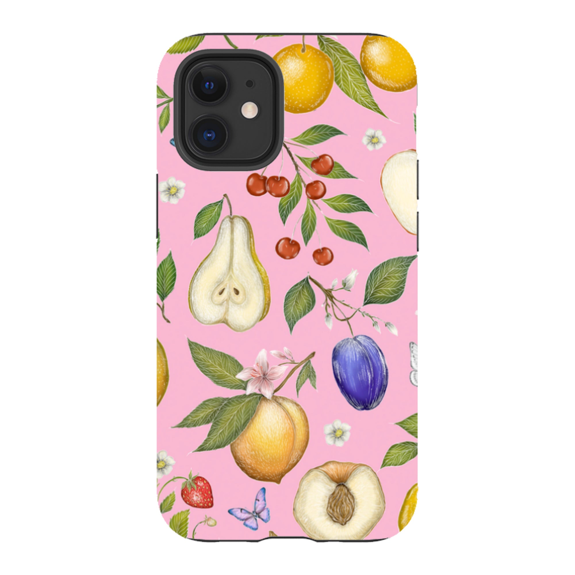 iPhone Tough Case - Pink Fruits By Catherine Rowe