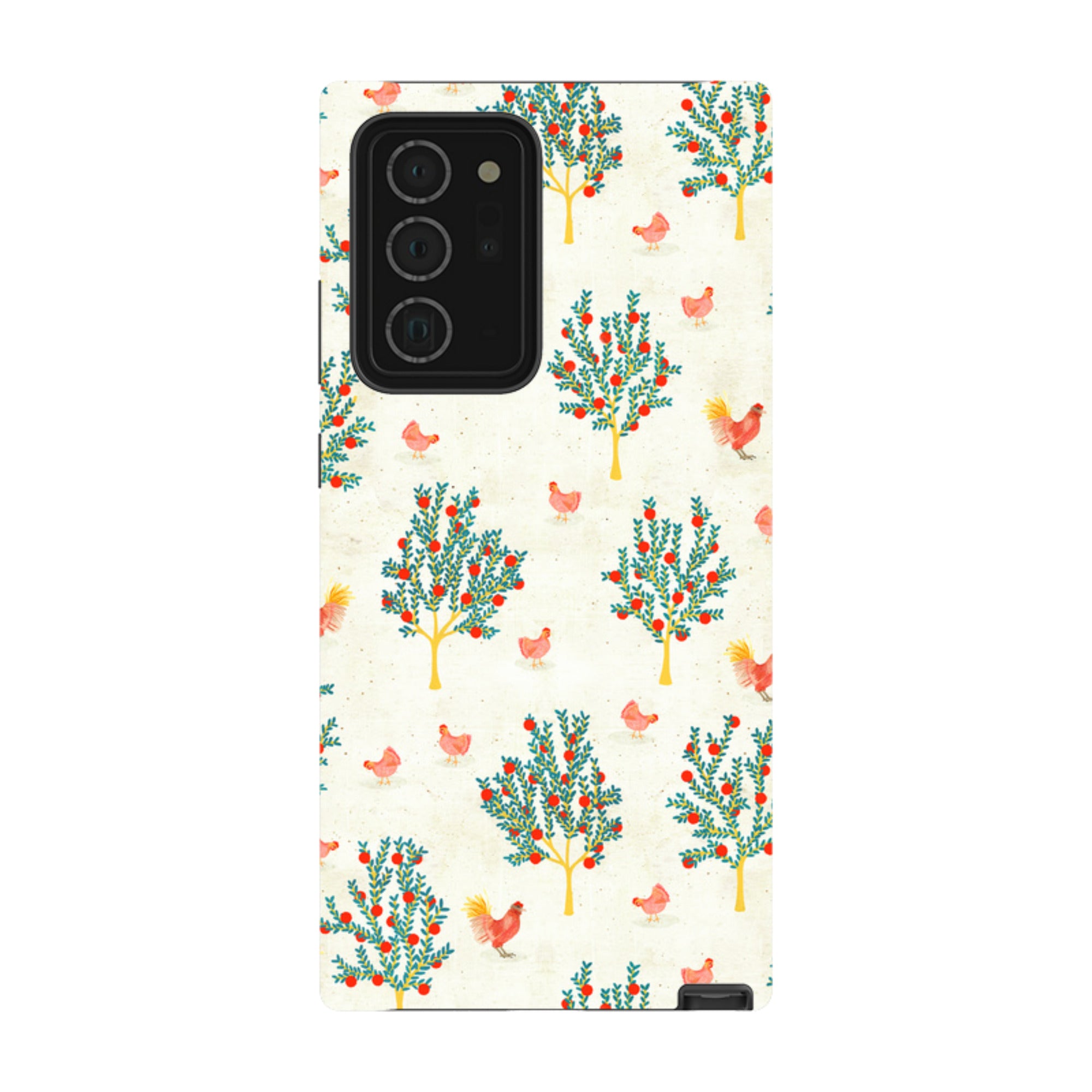 Samsung Tough Case - Apple Trees And Chickens Cream By Katherine Quinn