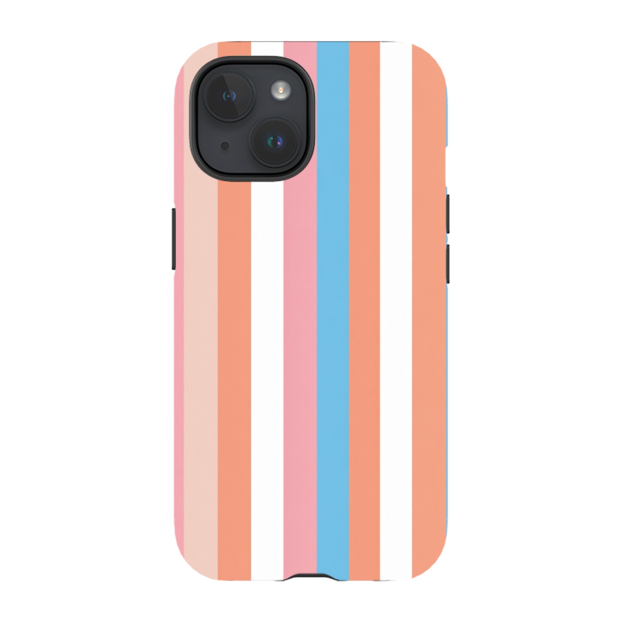 iPhone Tough Case - Coral Pink Stripe