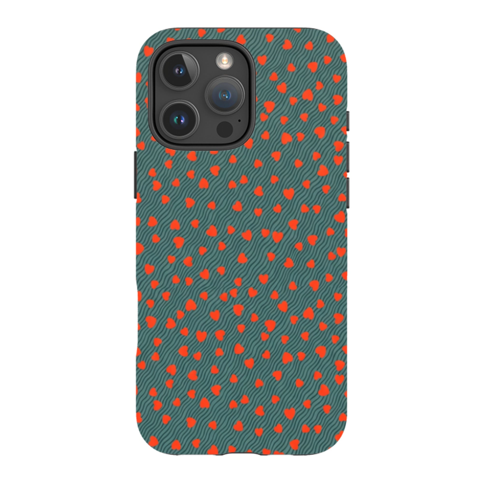 iPhone Tough Case - Red Hearts
