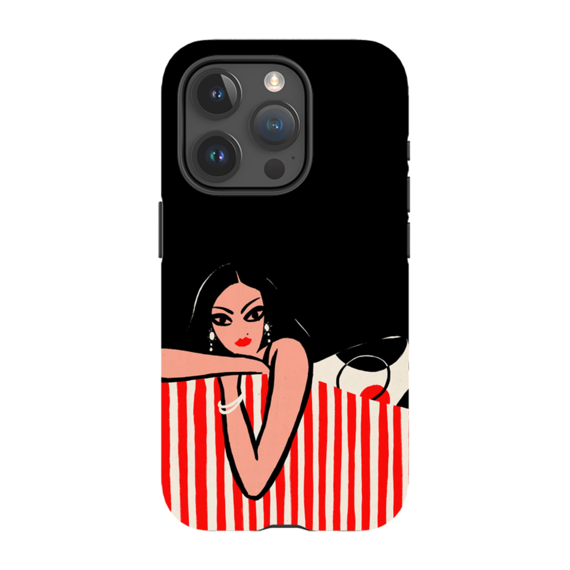 iPhone MagSafe Tough Case -  Red Stripe Sofa By Paul Thurlby