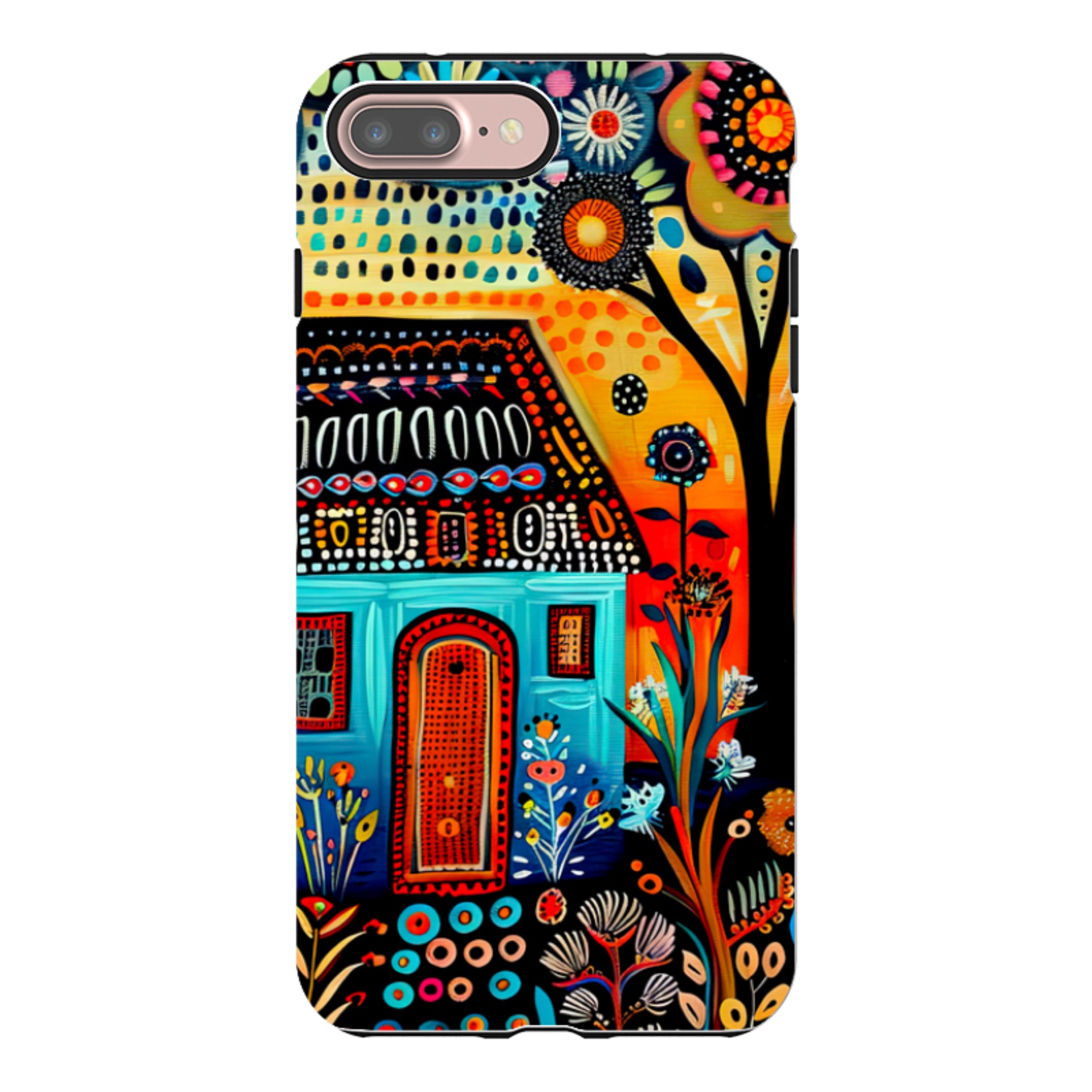 iPhone Case - Folk Art House VI