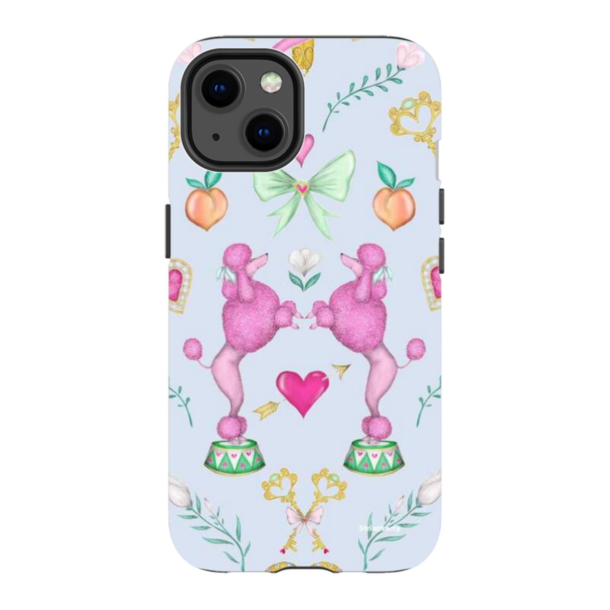 iPhone MagSafe Tough Case - Pink Poodle Parlour Powder By Catherine Rowe