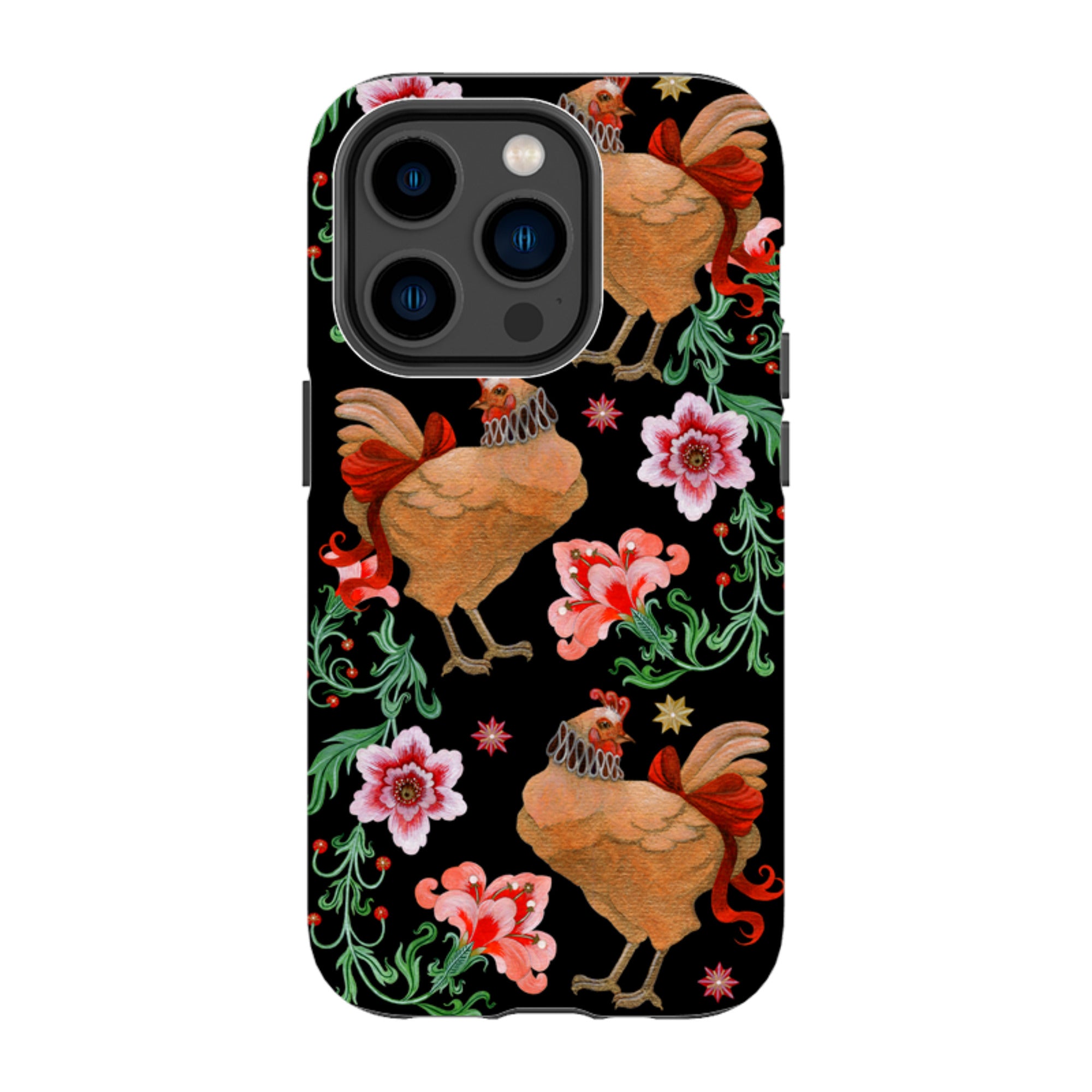 iPhone Tough  Case - Three French Hens By Maria Matos
