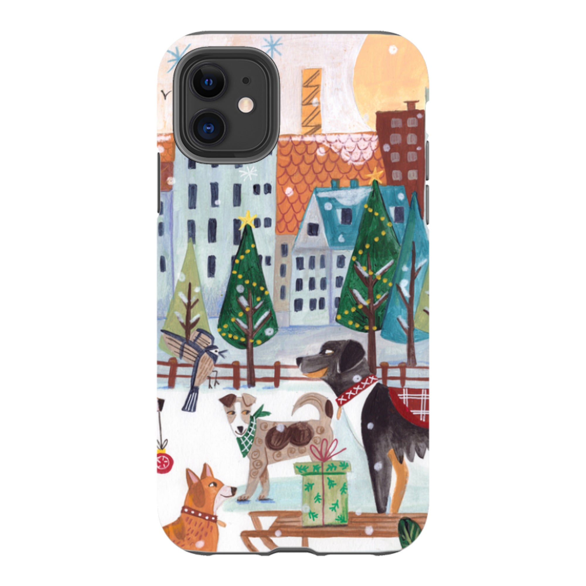 iPhone Tough Case - Christmas Dogs By Caroline Bonne Muller