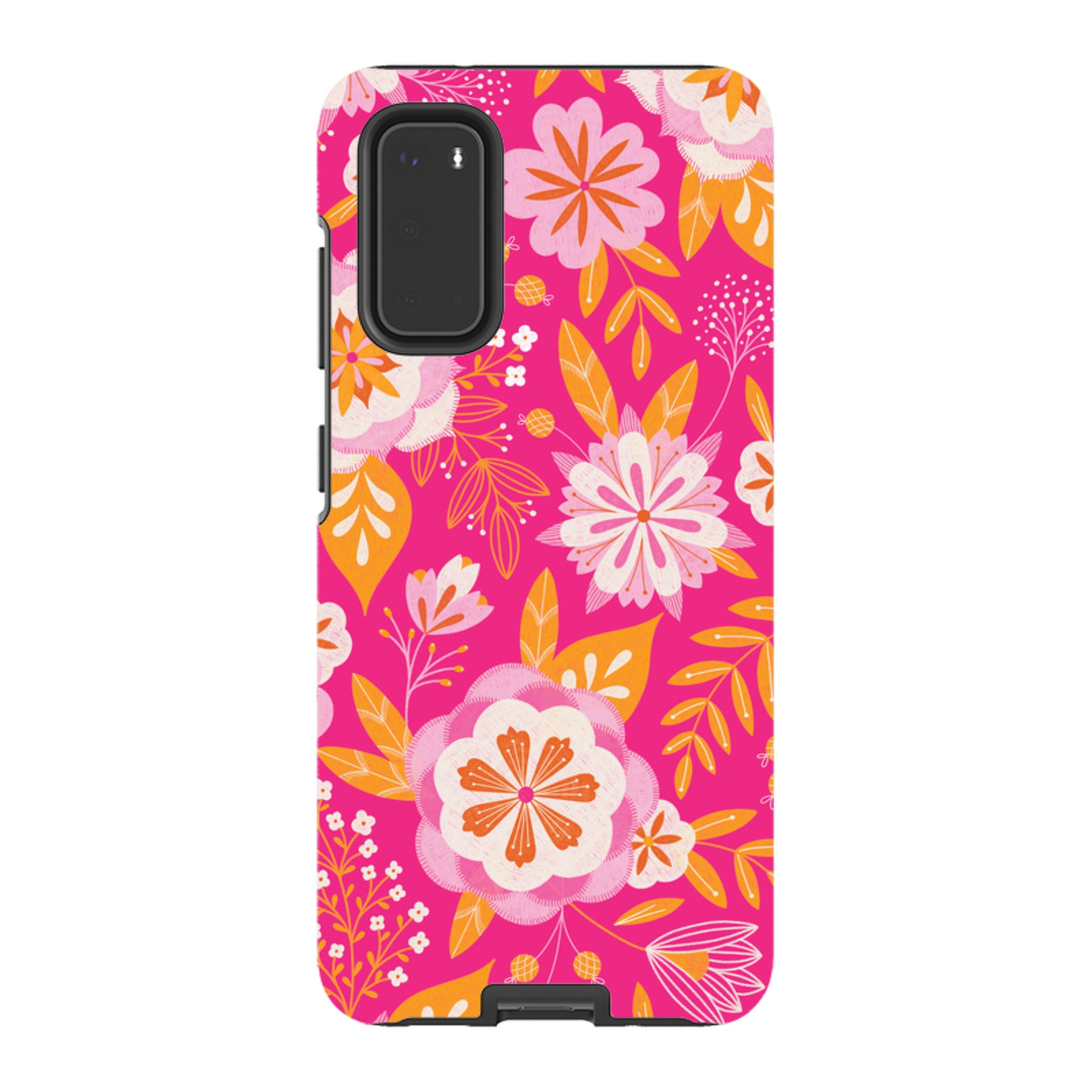 Samsung Tough Case - Big Bold Blooms Pink By Jenny Zemanek