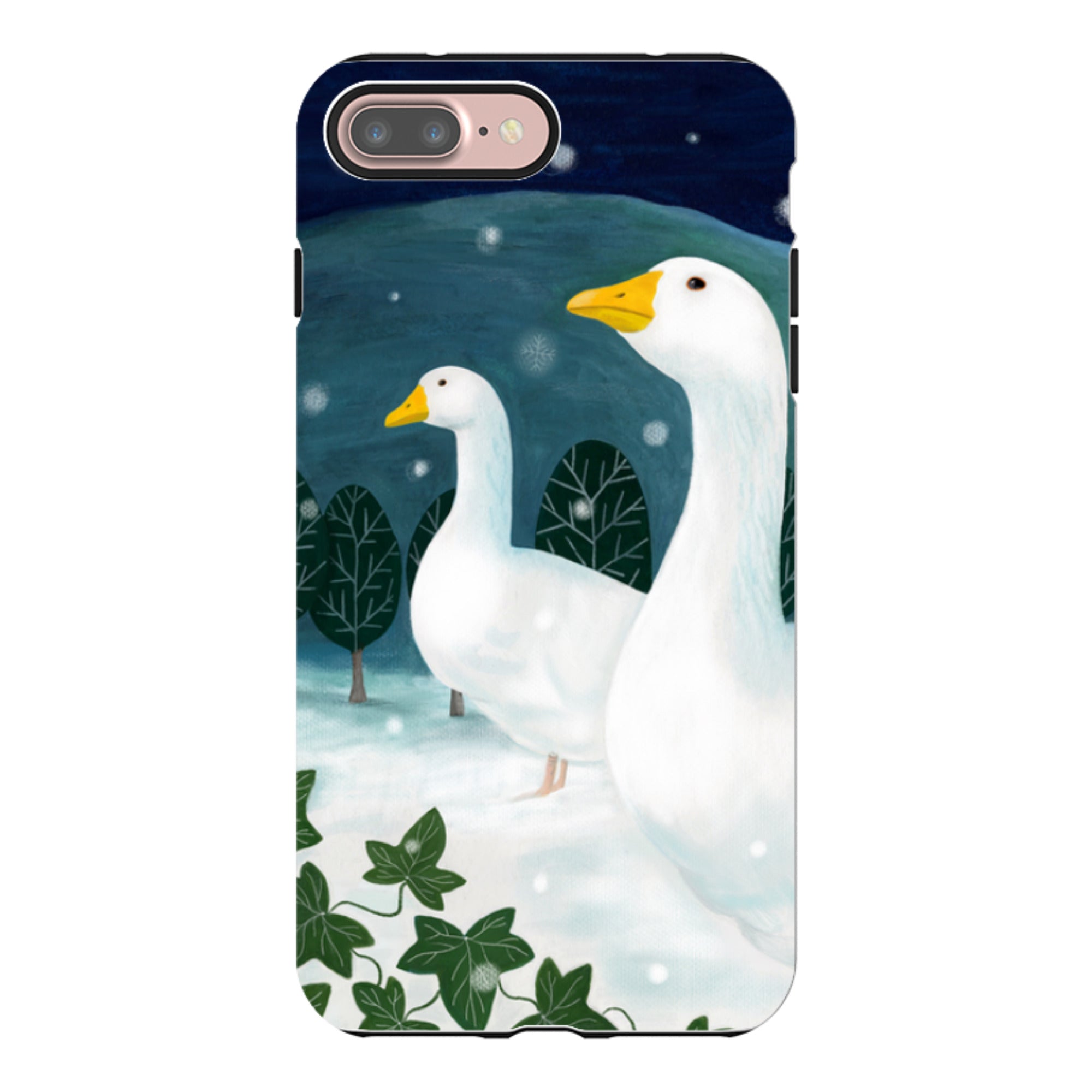 iPhone Tough Case - Winter Geese By Bex Parkin