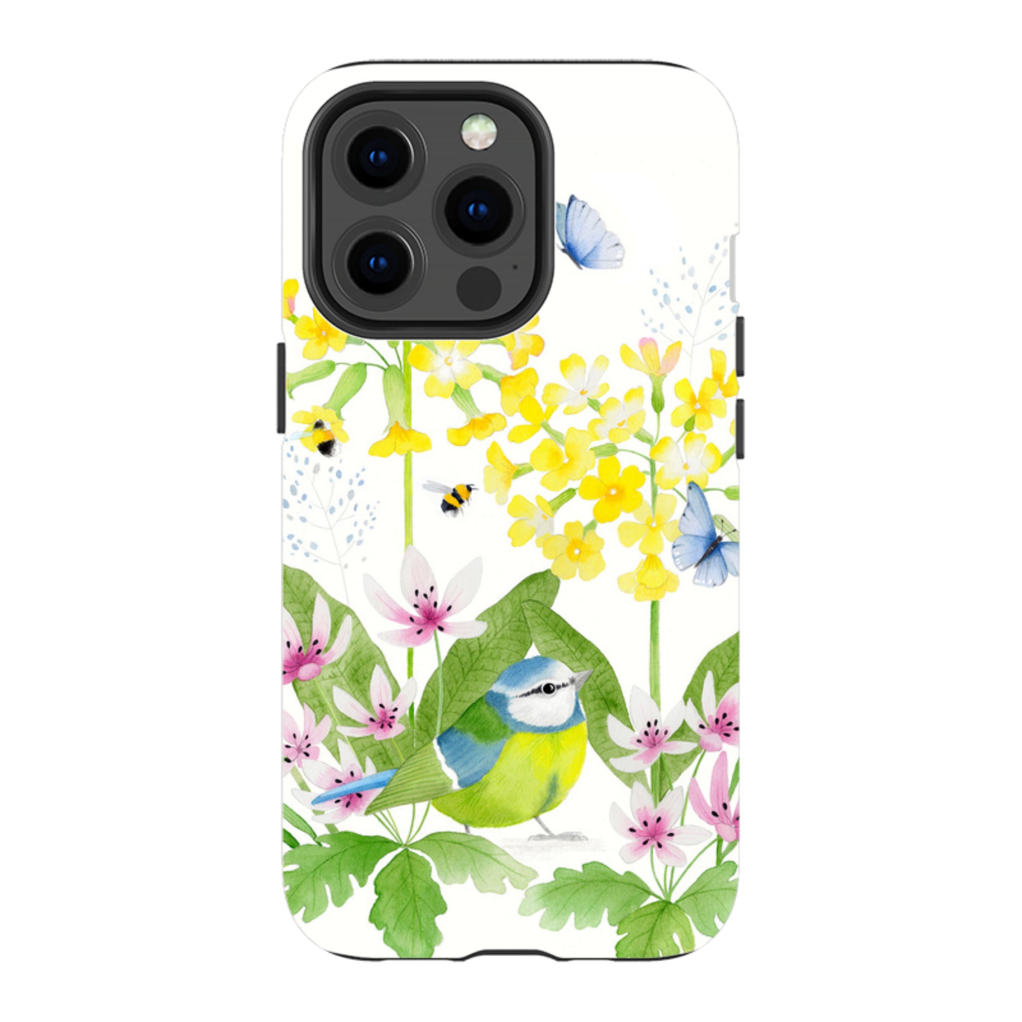 iPhone Tough Case - Blue Tit Garden By Bex Parkin