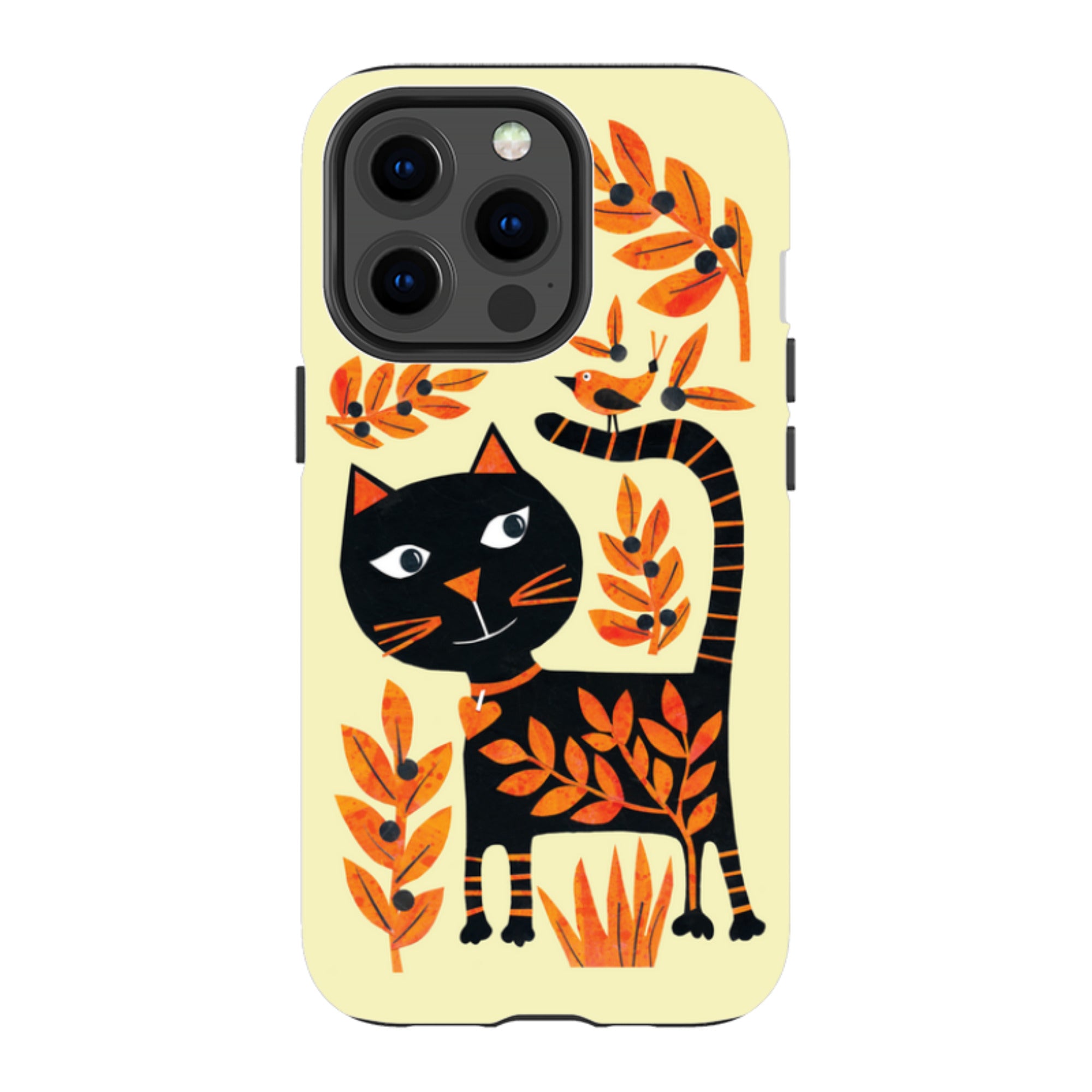 iPhone Tough Case - Halloween Folk Cat By Tracey English