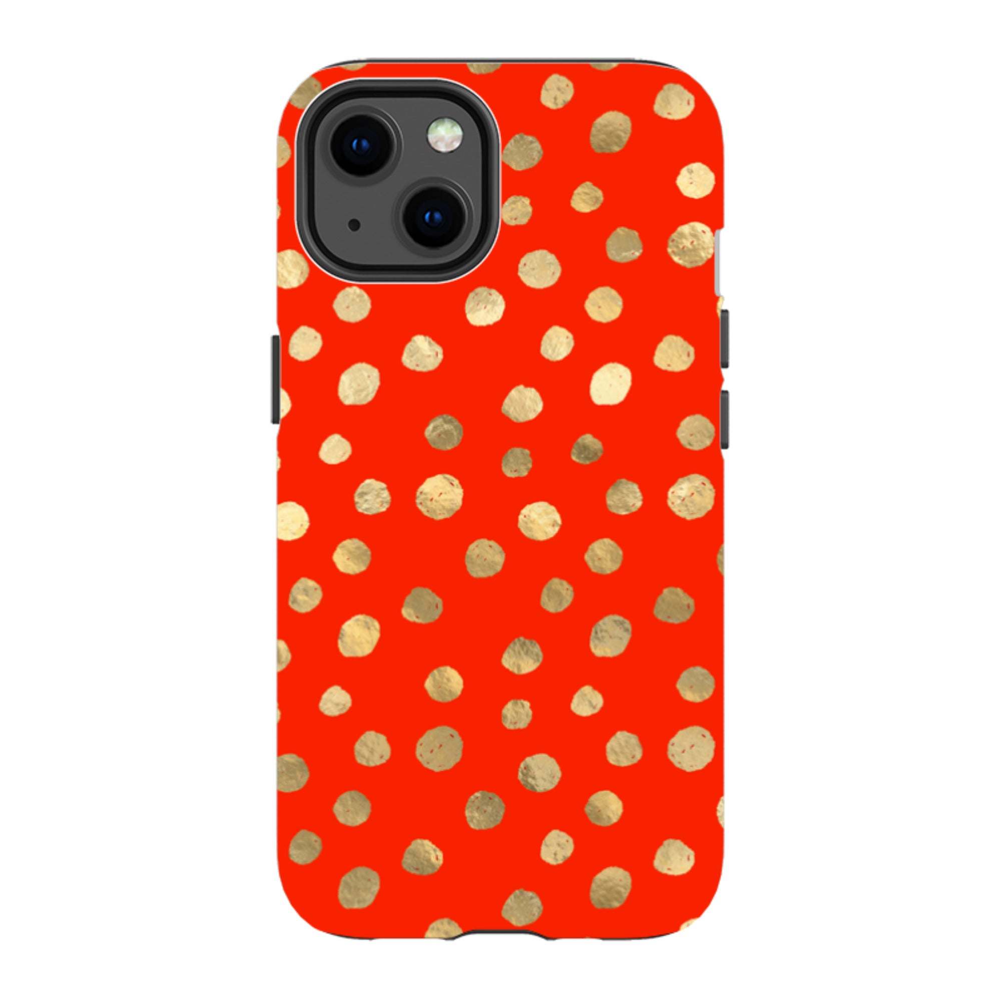 iPhone MagSafe Tough Case -  Red and Golden Dots