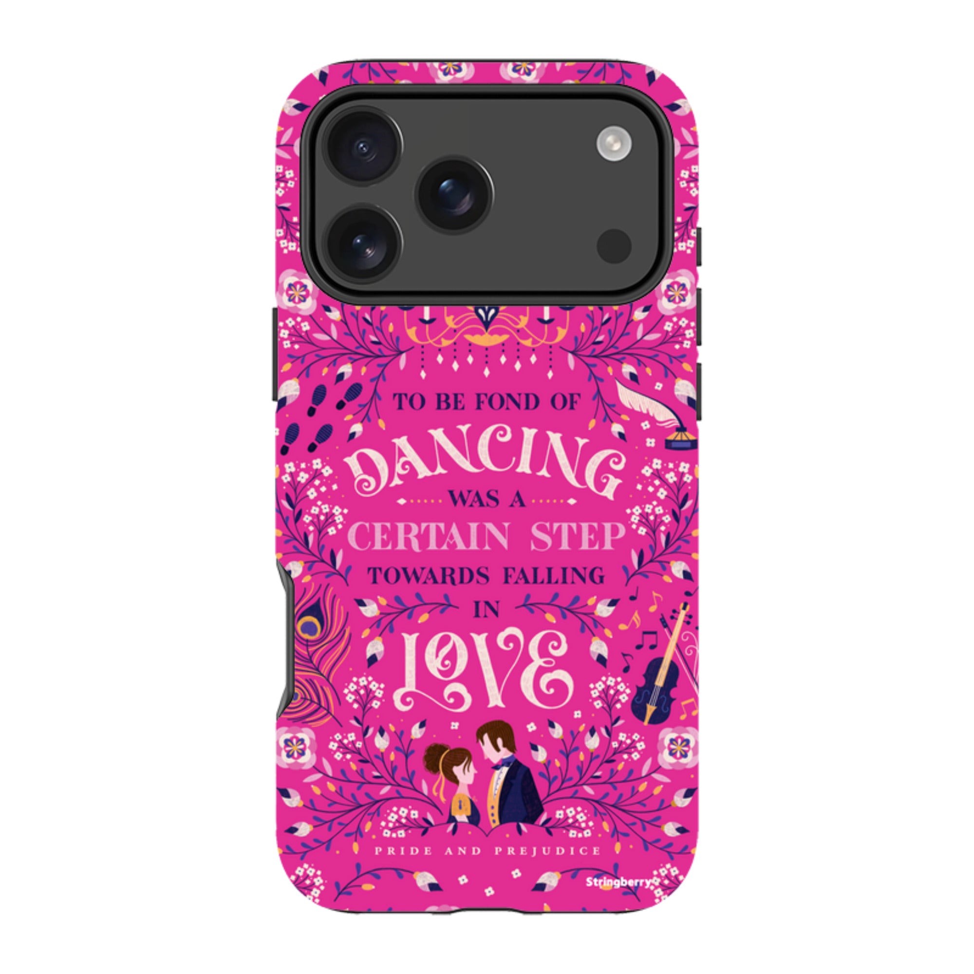 iPhone Tough Case - Pride And Prejudice Pink By Jenny Zemanek