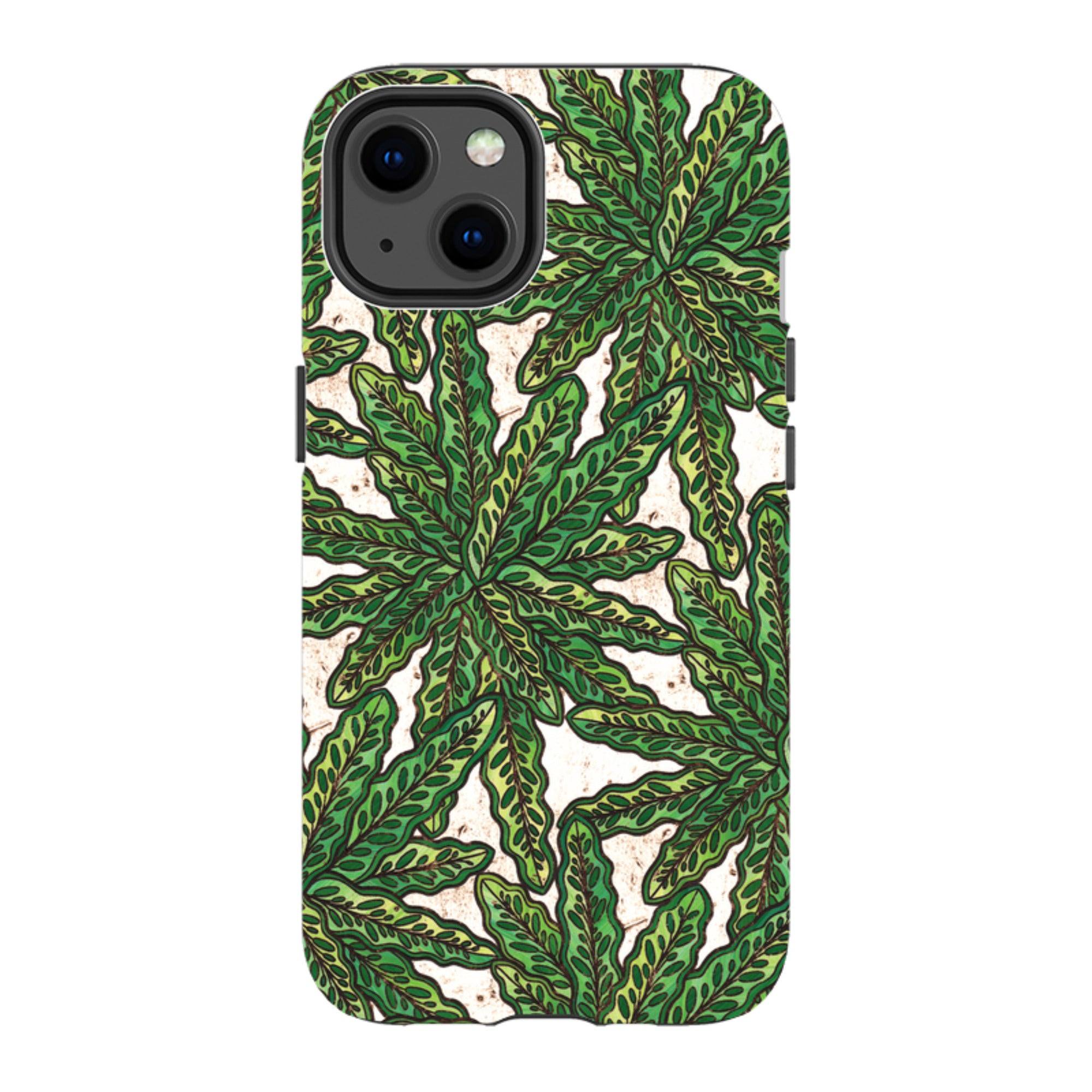 iPhone Tough Case - Green Floral By Amelia Bowman