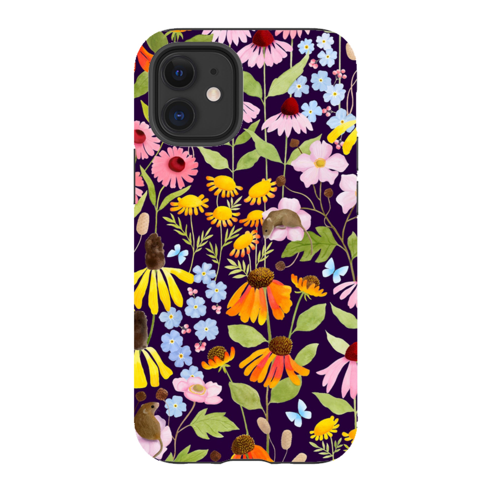 iPhone Tough Case - Mice And Wildflowers By Bex Parkin