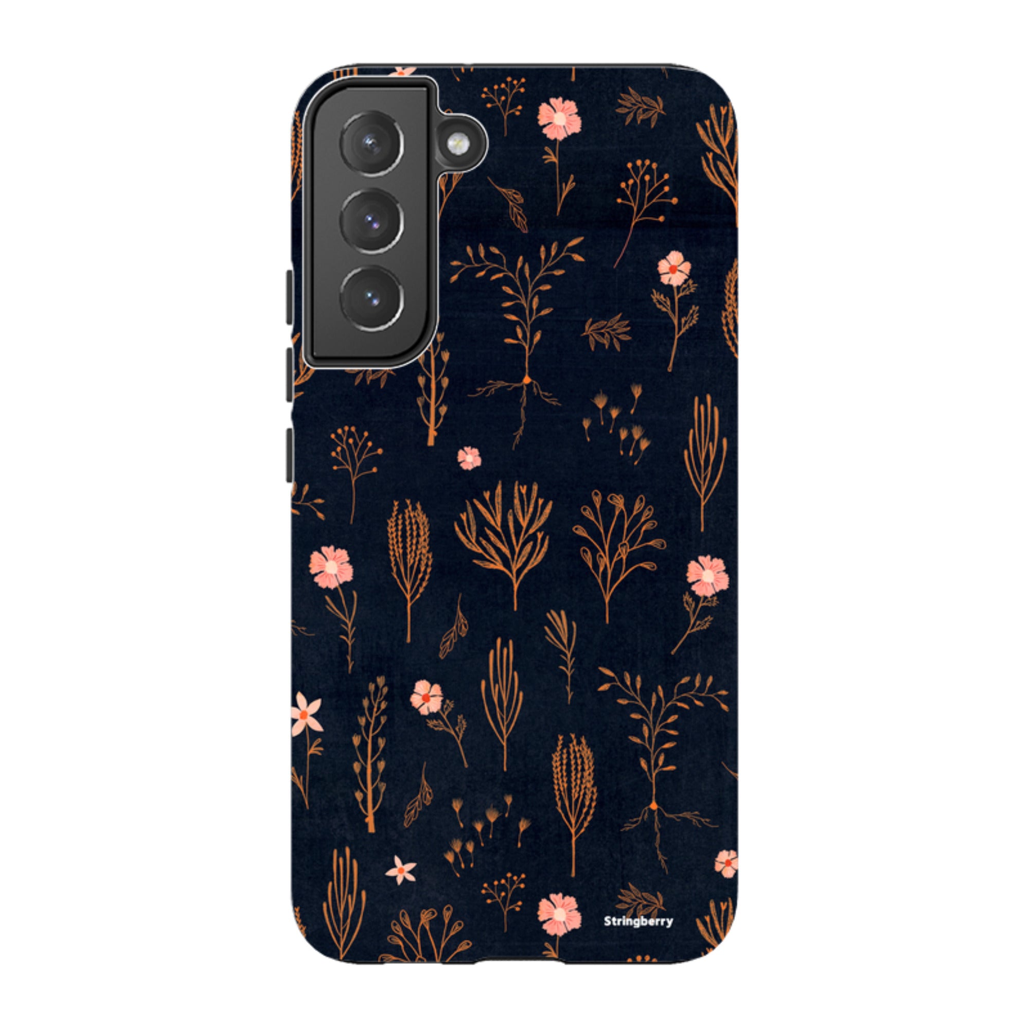 Samsung Tough Case - Floral Light Orange And Pink By Katherine Quinn