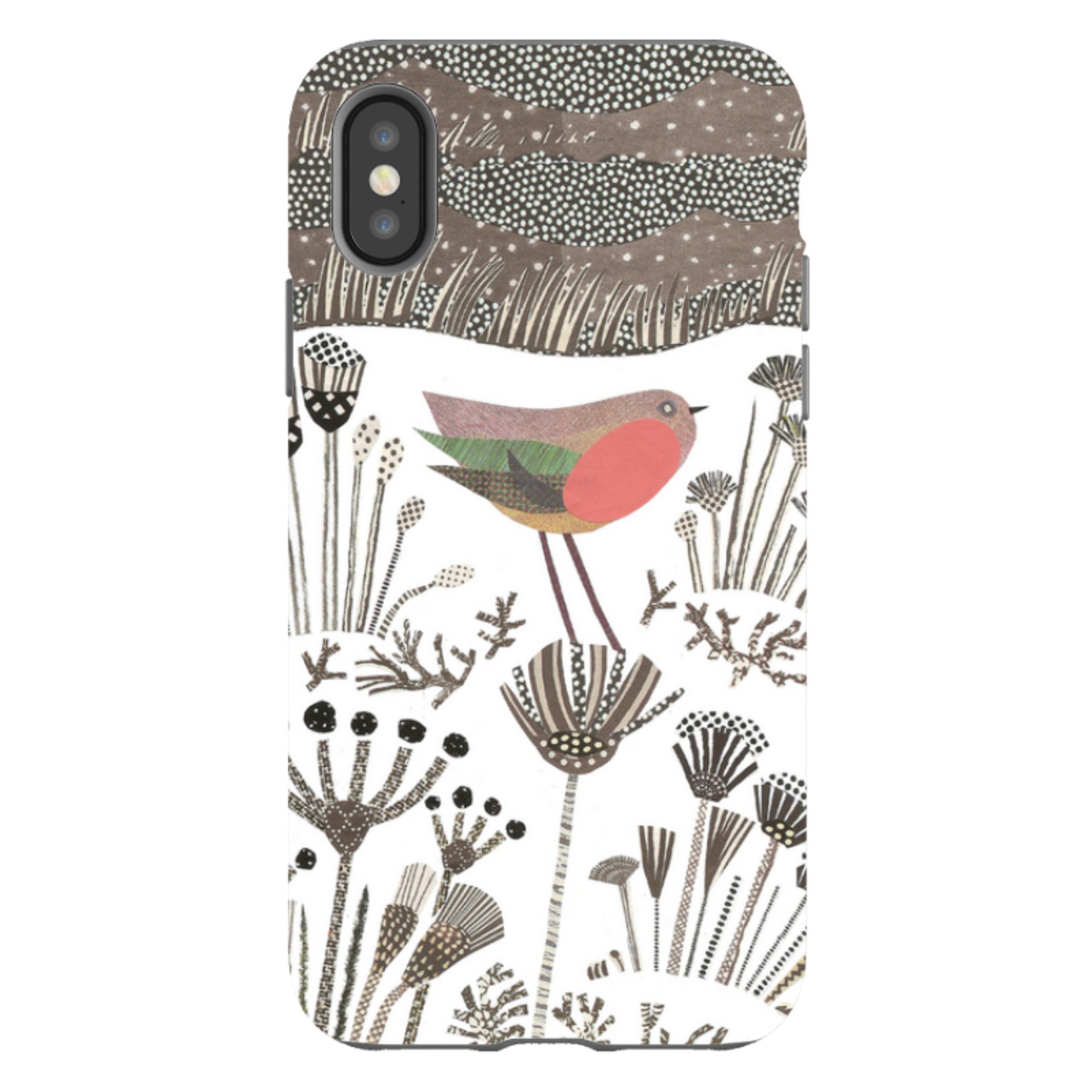 iPhone Tough Case - Robin in Snow By Jane Robbins