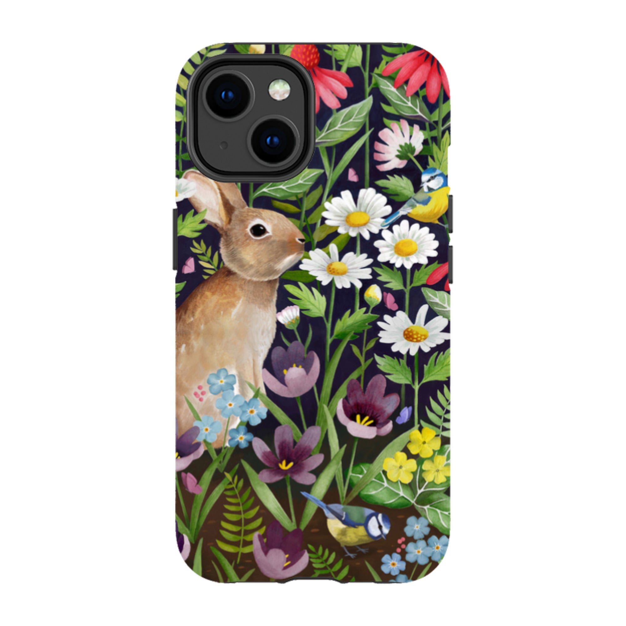 iPhone Tough Case - Rabbit And Wildflowers By Bex Parkin