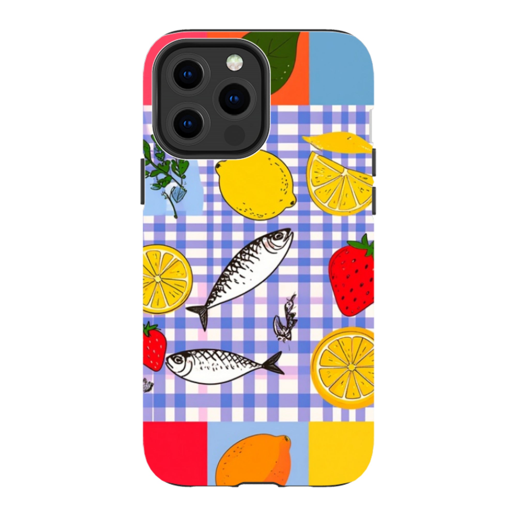 iPhone Tough Case - Sardines and Checks