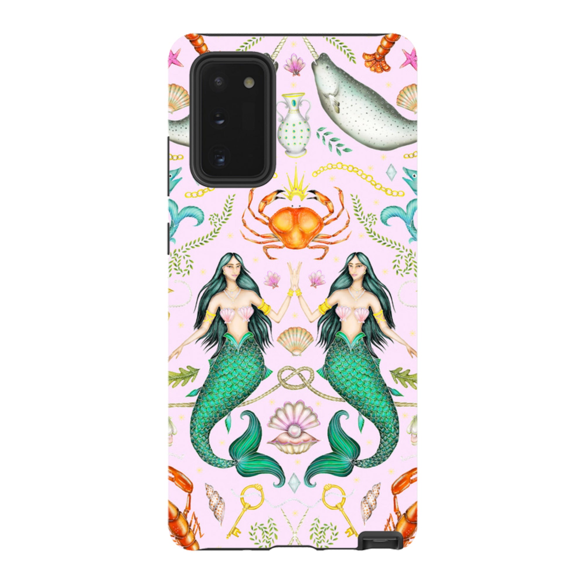 Samsung Tough Case - Tritons Treasure Pink By Catherine Rowe