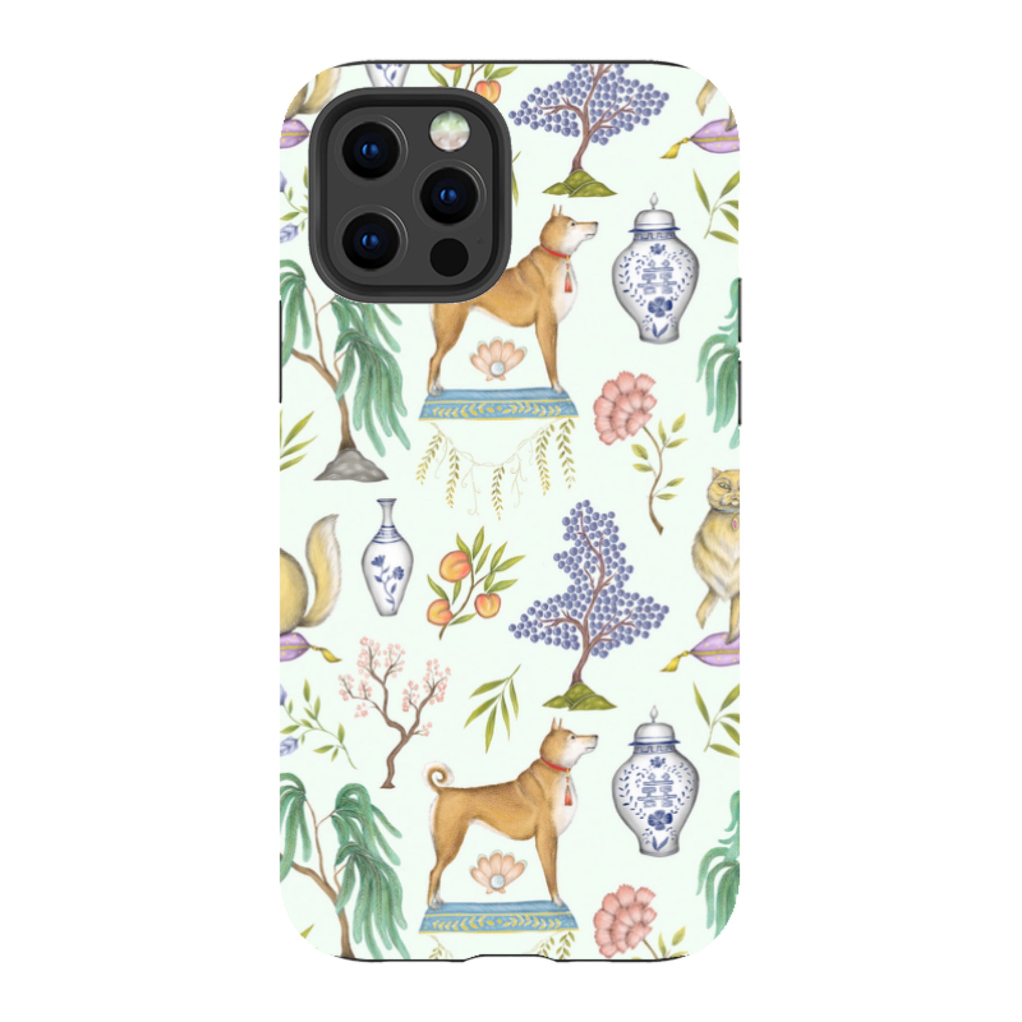 iPhone Tough Case - Chinoiserie Menagerie Green By Catherine Rowe