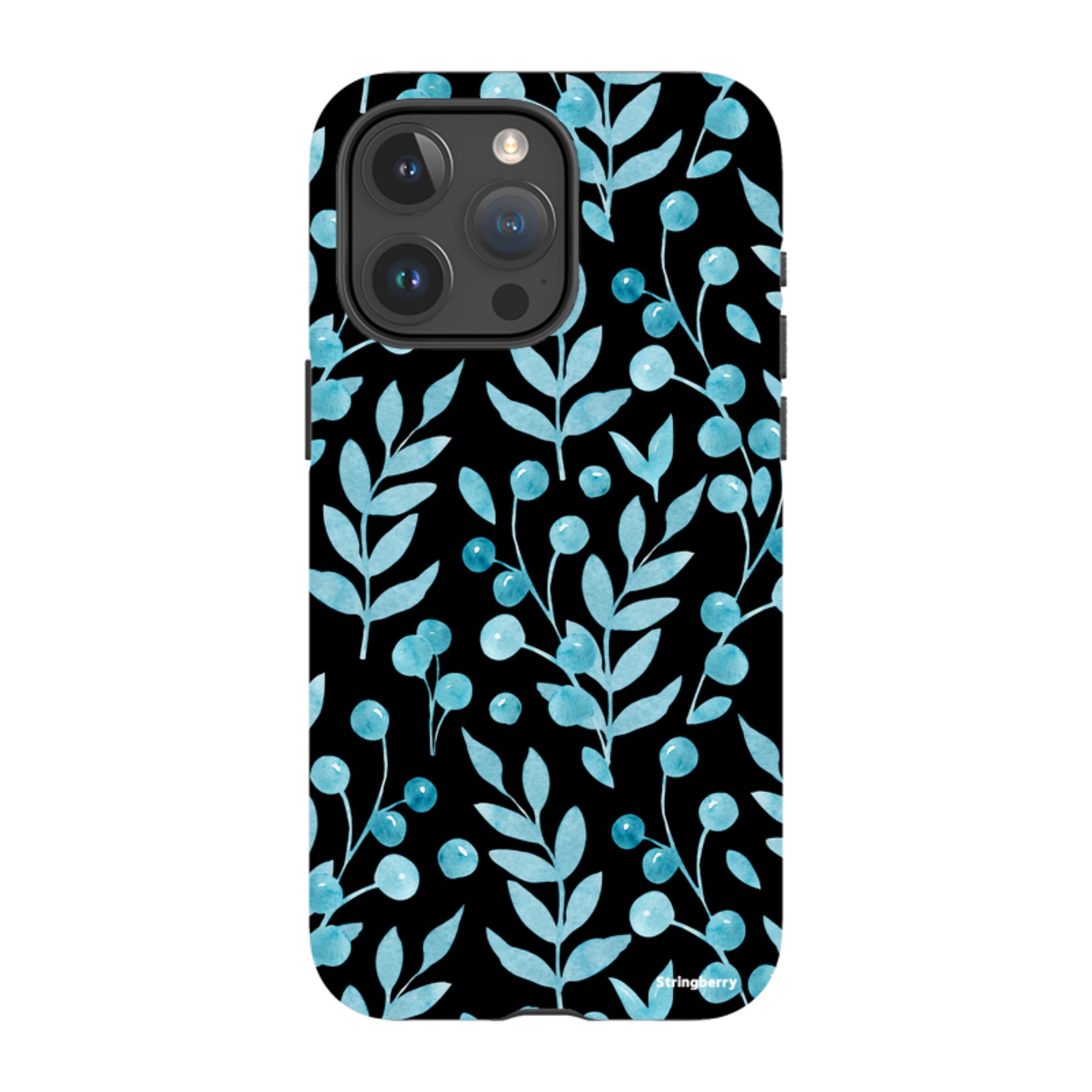 iPhone MagSafe Tough Case -  Blue Xmas Florals