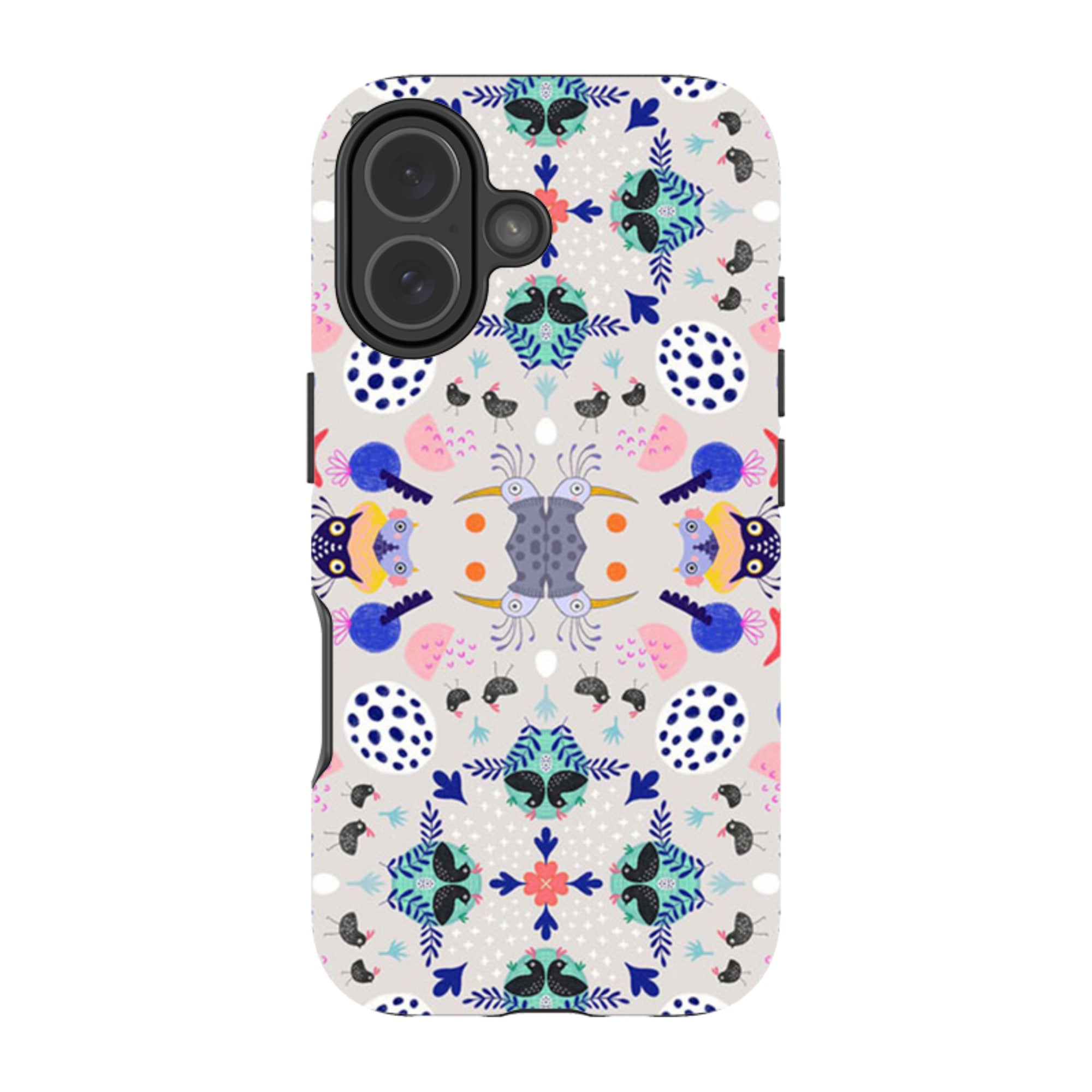 iPhone MagSafe Tough Case -  Crazy Bird Pattern By Mia Underwood